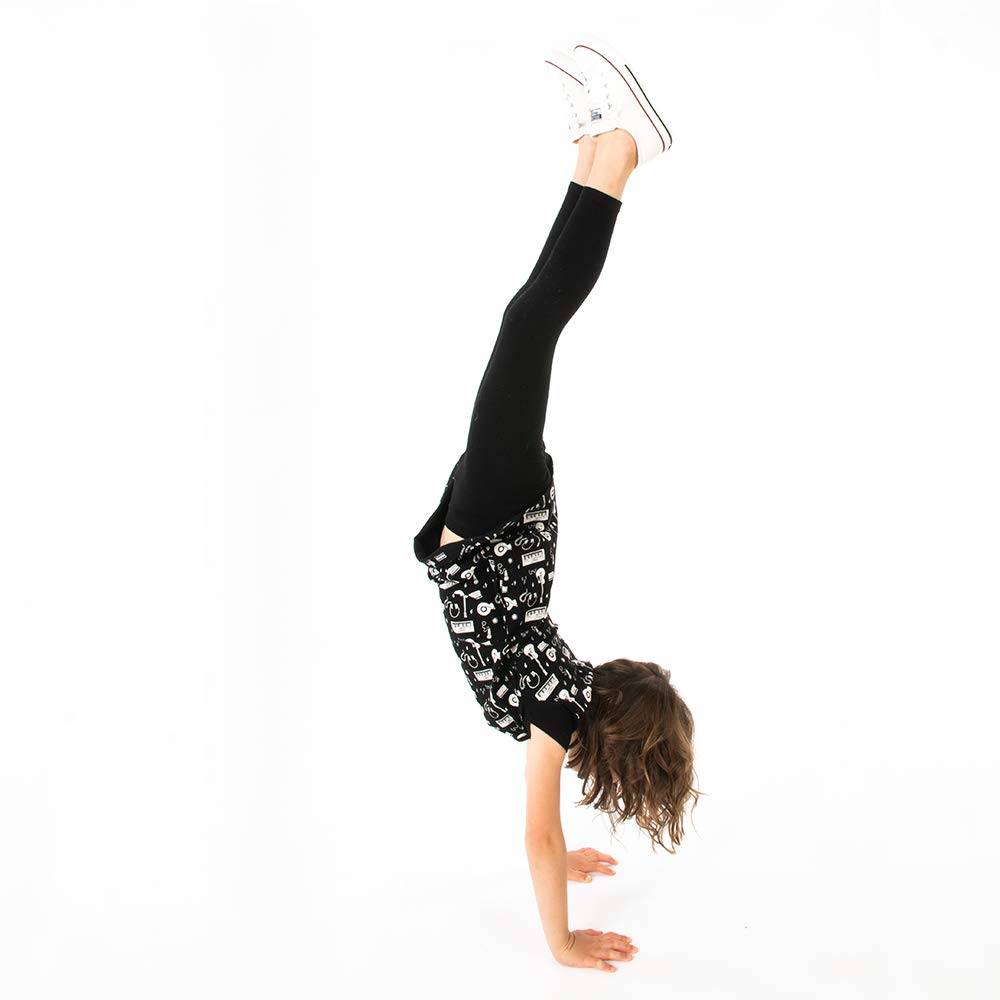 Premium Organic Cotton Girls' Leggings with Reinforced Knees - Stretchy Yoga Pants & Running Tights for Toddlers & Kids | Perfect for Dance Class, Playtime & Active Wear
