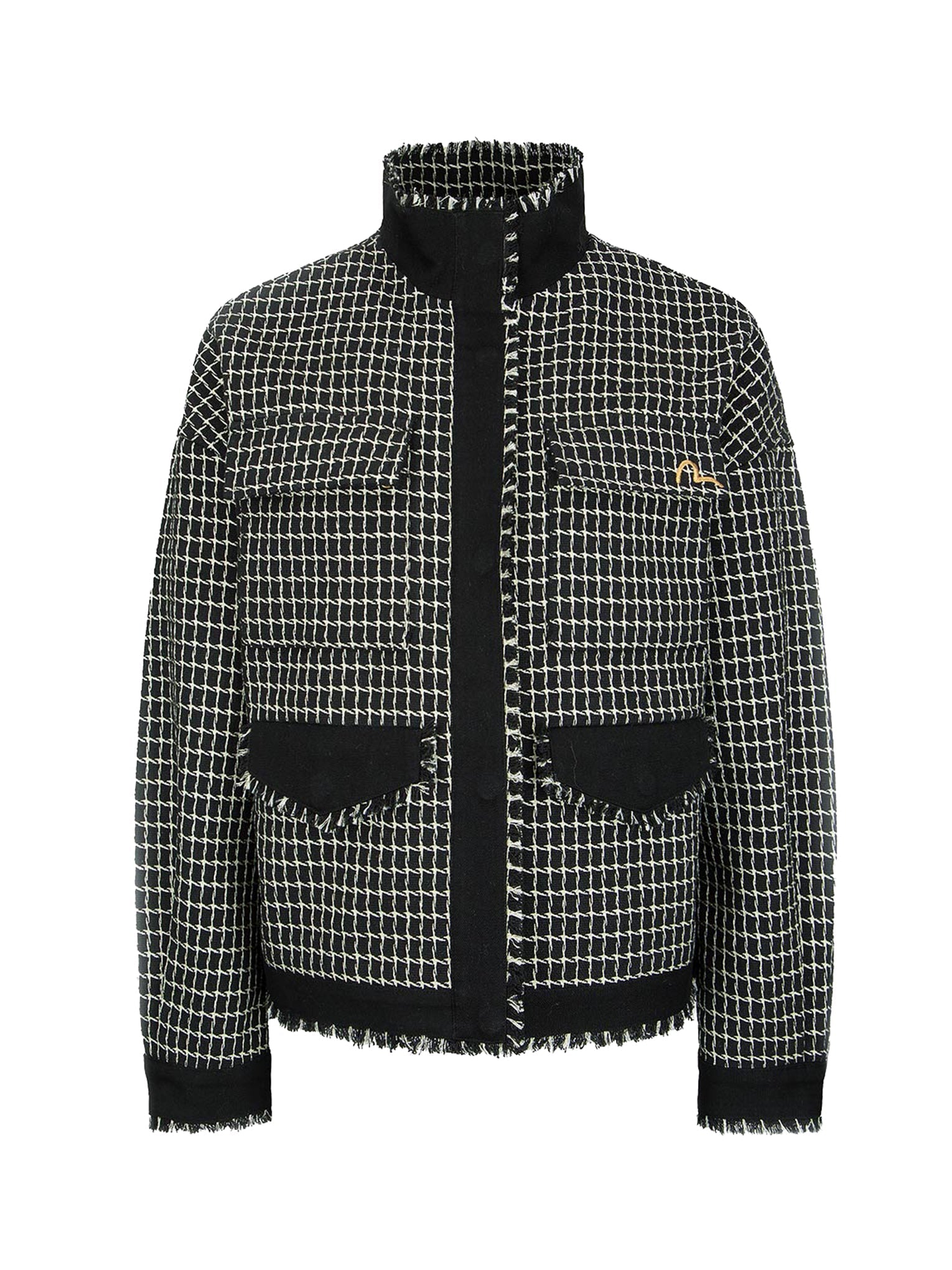 Stylish Metallic Wool Tweed Jacket for Women - Elegant Winter Coat with Vintage Look - Perfect for Office, Party & Holiday Outfits