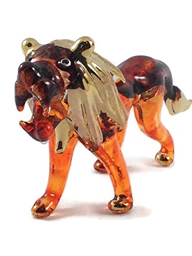 Mini Glass Blown Lion Figurine - 2.5