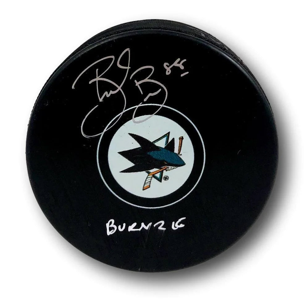 Brent Burns Autographed Hockey Puck with 