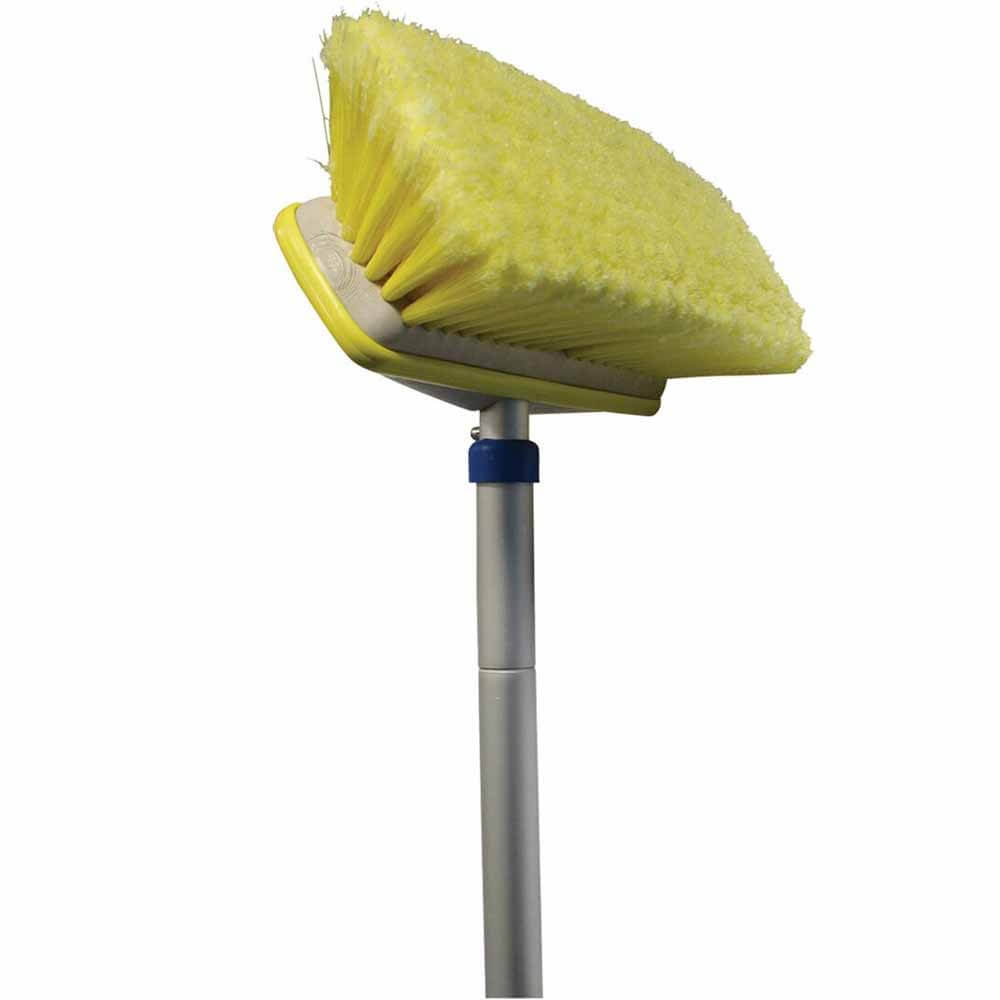 StarBrite Deluxe Telescoping Deck Brush Kit - Heavy Duty Boat & Dock Cleaning Brush with Extendable Handle - Perfect for Marine, RV, and Outdoor Surface Cleaning