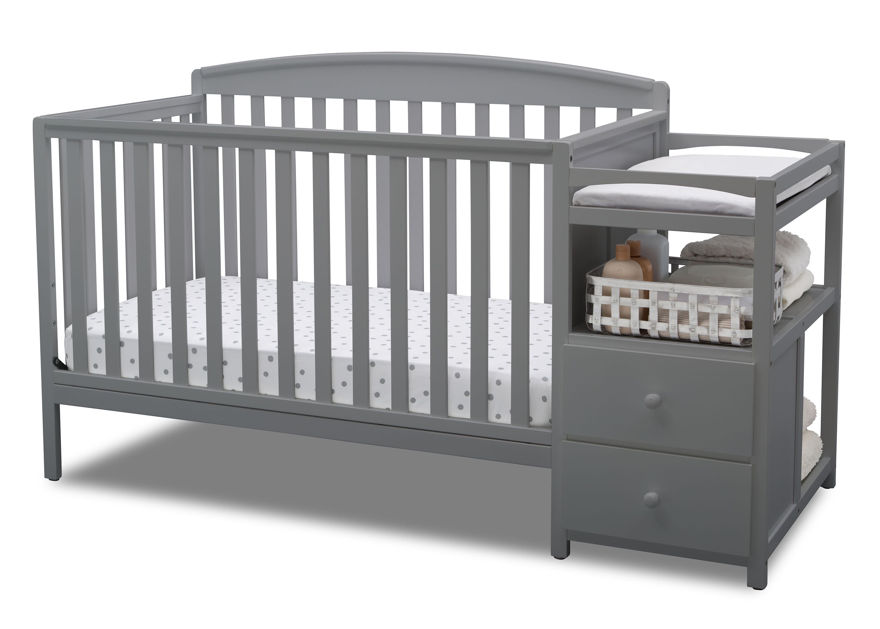 Royal Convertible Crib and Changer - 3-in-1 Baby Nursery Furniture Set with Toddler Bed & Dresser | Safe, Durable & Space-Saving for Newborns to Kids | Perfect for Nursery Rooms, Daycare Centers & Small Spaces