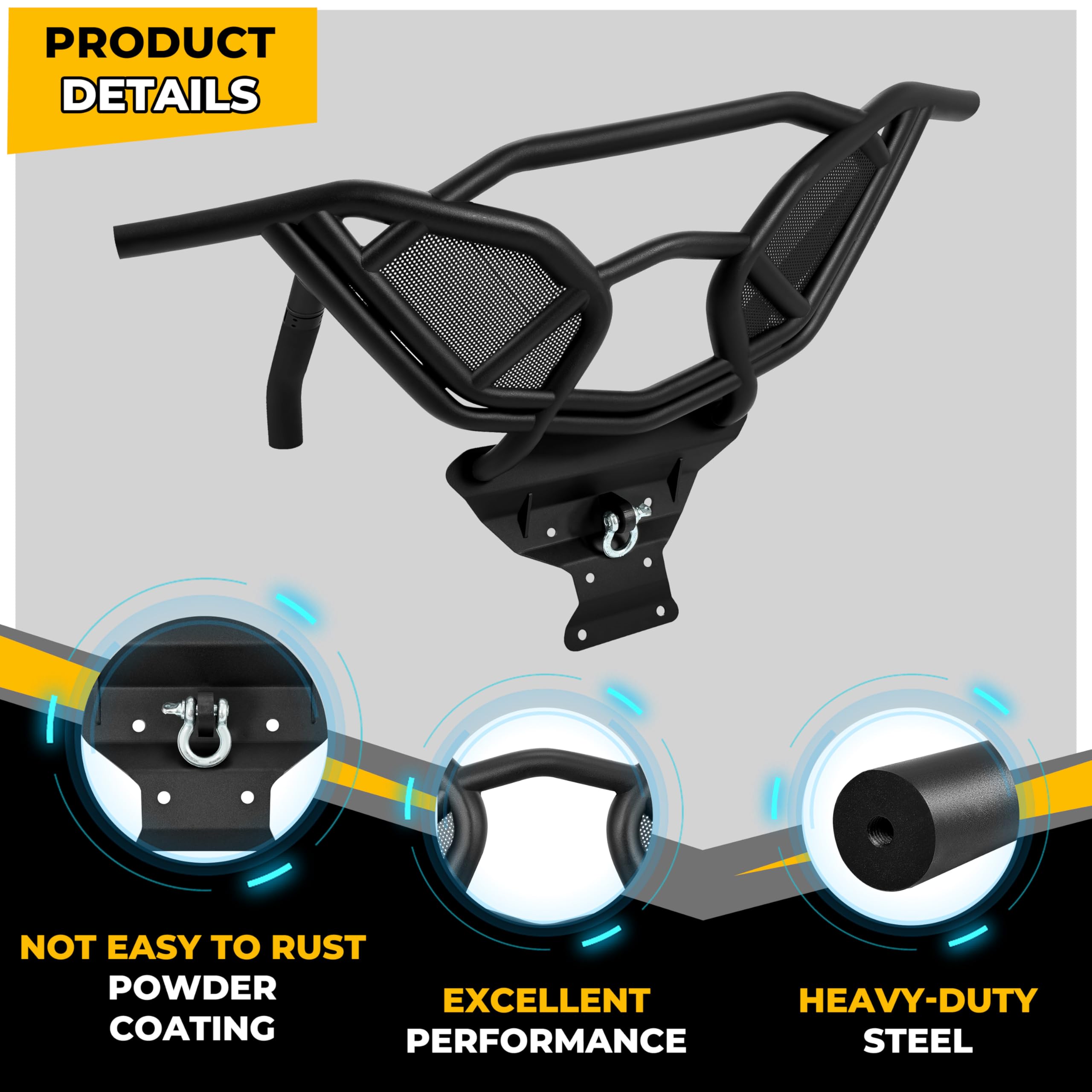 KUAFU Rear Bumper Guard Compatible with 2017-2023 Can-Am Maverick X3 900 Turbo DS MAX X 64