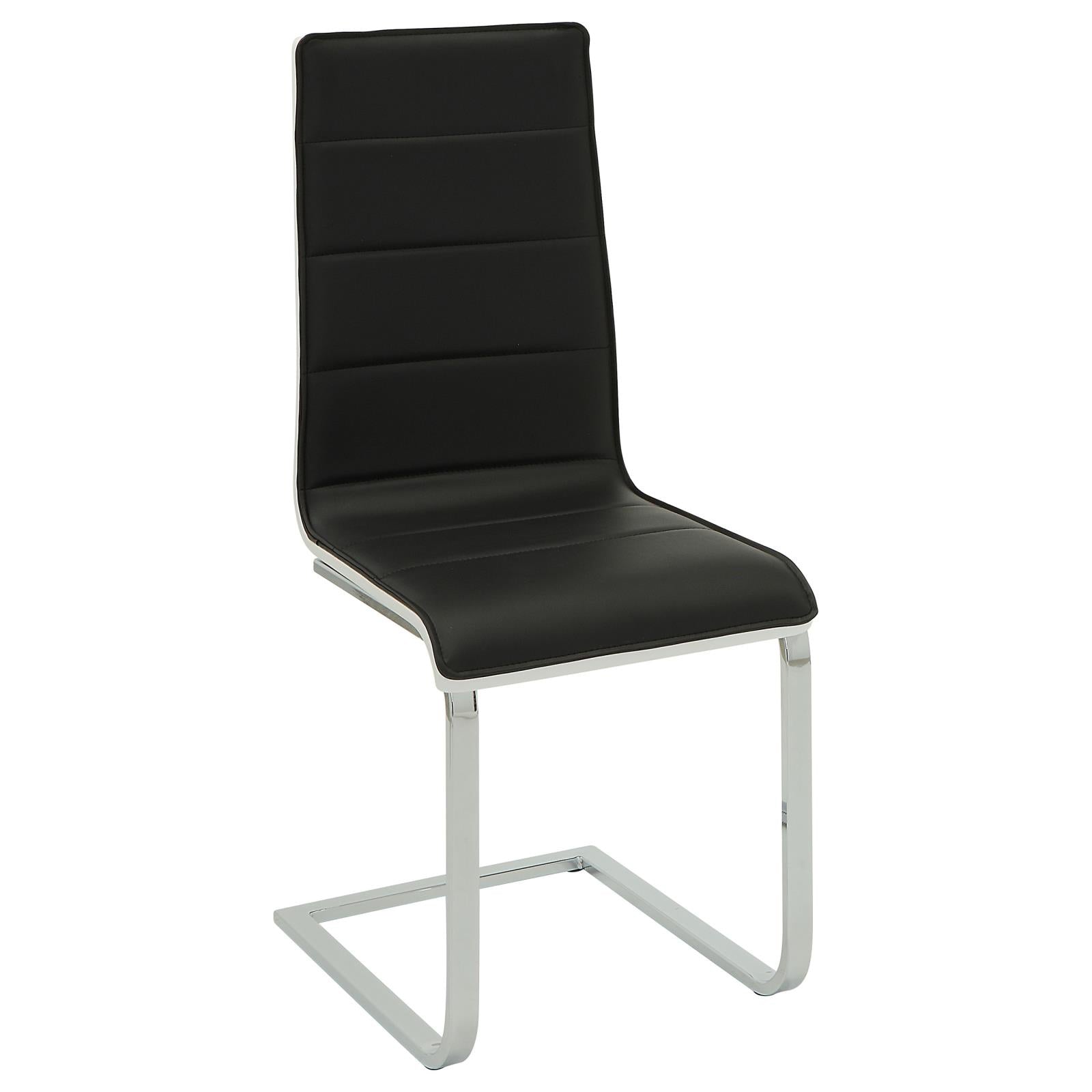 4 Pack Black Upholstered Dining Chairs - Modern Kitchen Chairs with Padded Seats - Comfortable Dining Room Chairs for Home, Restaurant, and Office Use