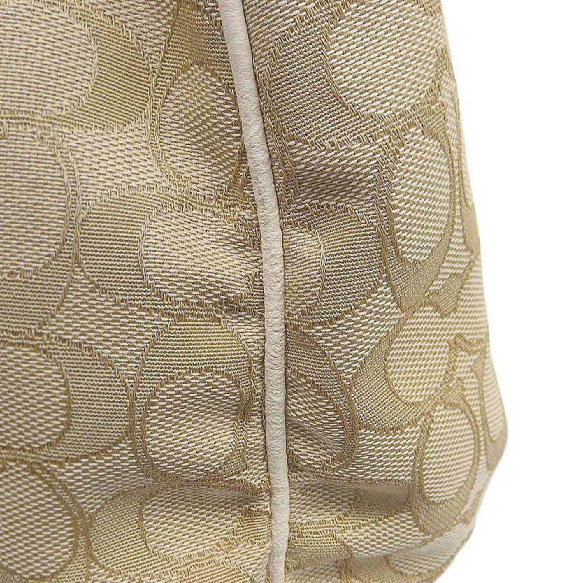 Beige Canvas Coach Hobo Bag - Stylish & Durable Women's Shoulder Purse for Work, Travel & Everyday Use