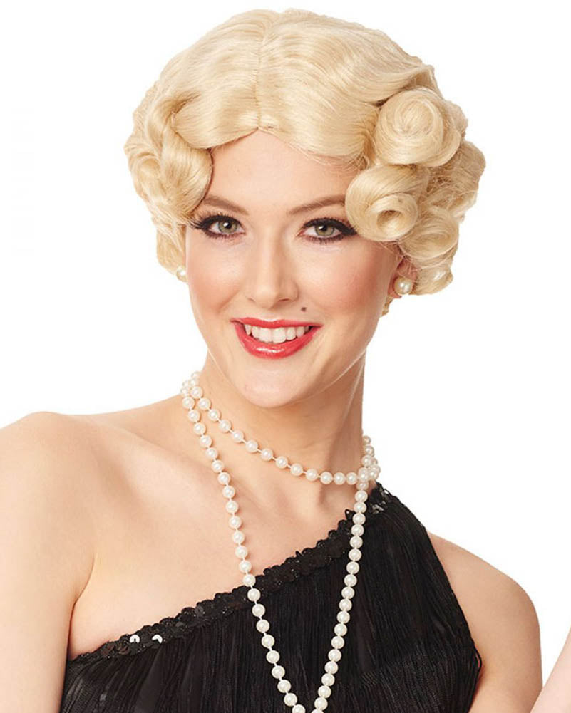 20s Vintage Daisy Flapper Short Blonde Wig for Women - 1920s Gatsby Party Costume, Halloween Cosplay & Themed Events