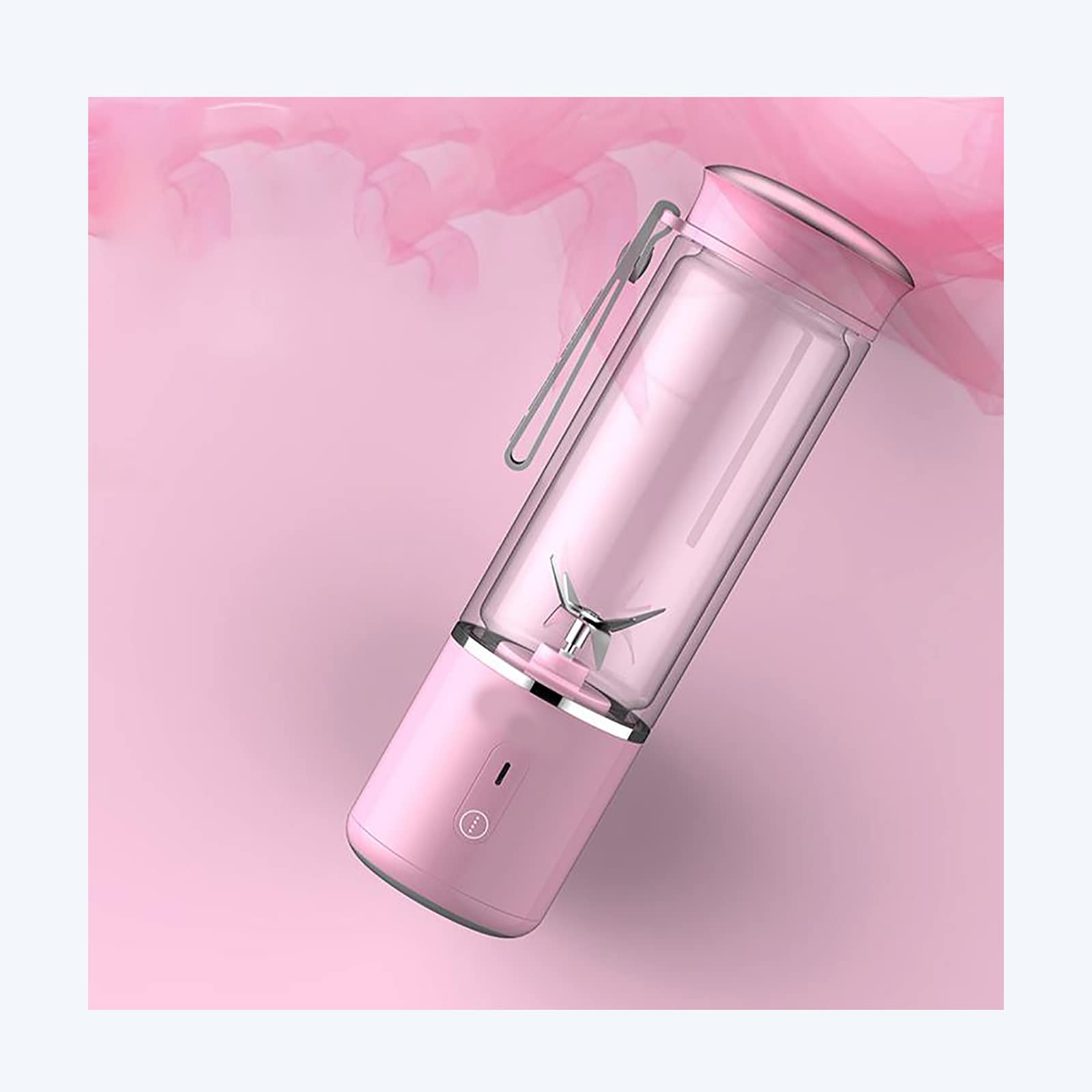 Portable USB Rechargeable Mini Blender for Smoothies Juices - Personal Size Travel Blender with Quiet Motor - Perfect for Kitchen Office Gym Camping (Pink)