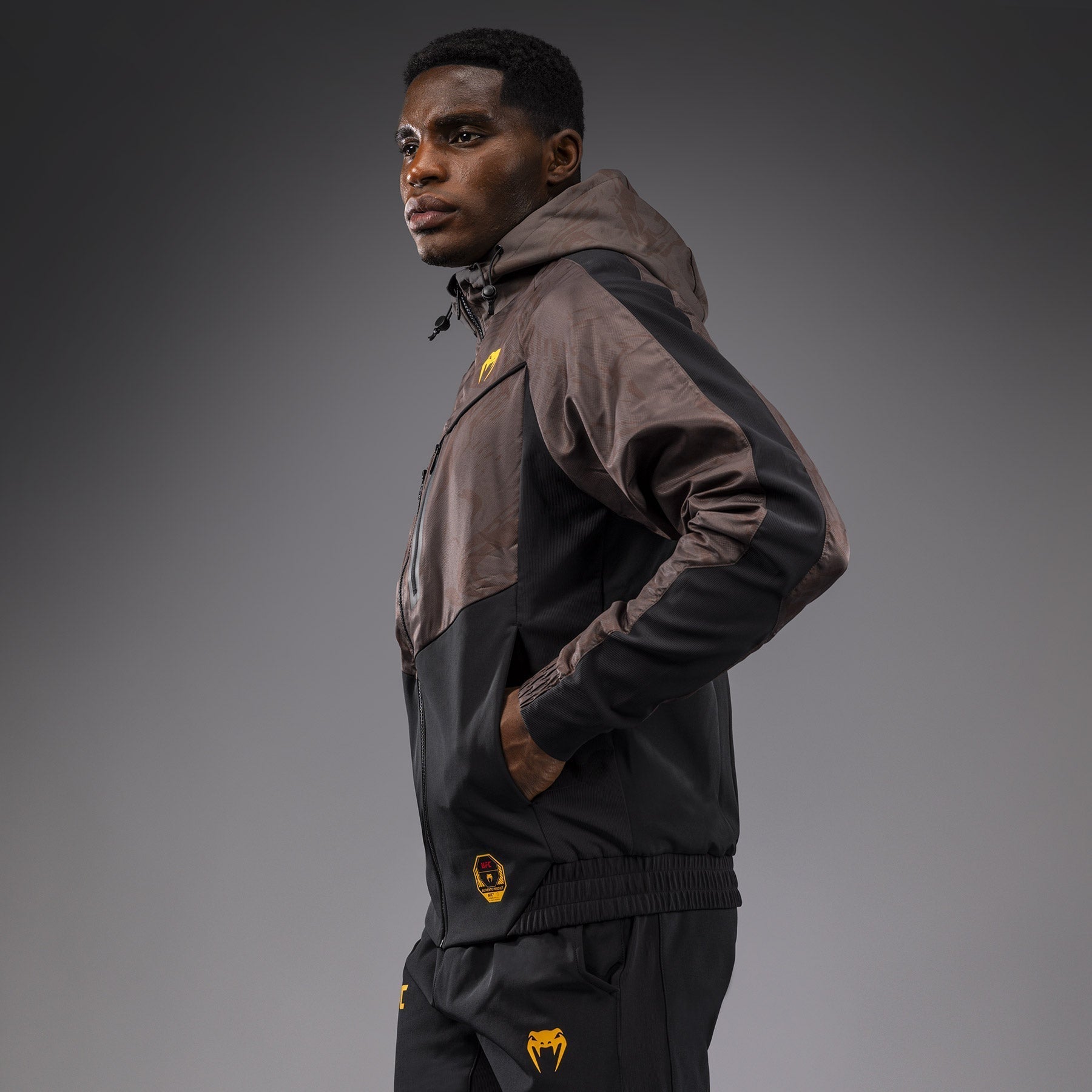 Venum UFC Fusion Fight Week Men's Zip-Up Hoodie - Earthen Brown | MMA Training, Gym Workout & Casual Streetwear