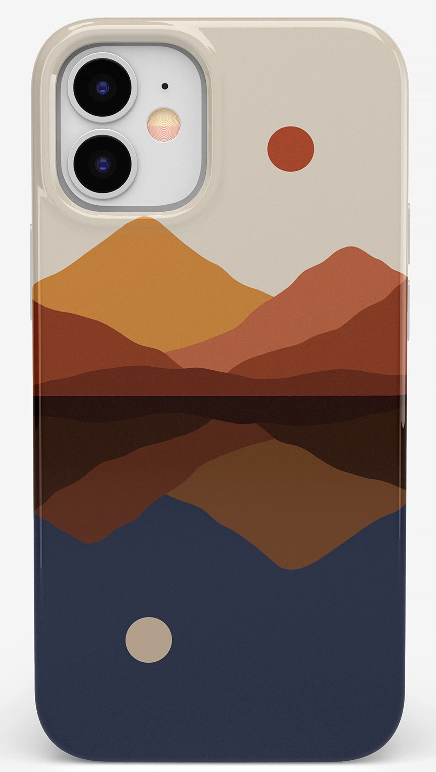 Casely iPhone 11 Case - Opposites Attract Day & Night Colorblock Mountain Design | Protective Phone Cover for Women & Men | Perfect for Outdoor Adventures, Travel & Daily Use