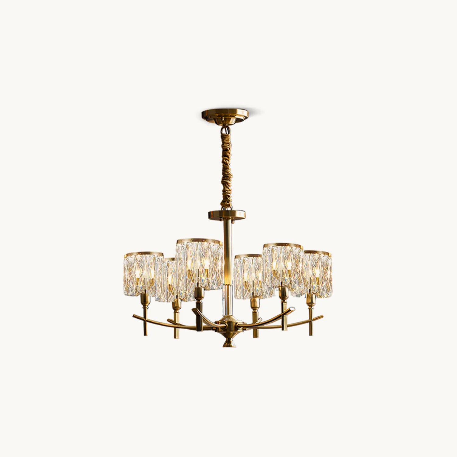 Crystal Prism Chandelier - Elegant Ceiling Light Fixture for Dining Room, Bedroom & Living Room Decor | Modern Home Lighting Solution