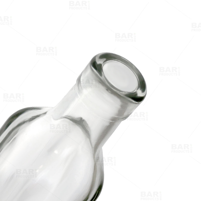 BarConic® Antique Style 8oz Square Glass Bottle for Oil, Vinegar & Mixing - Perfect for Kitchen, Dining Table & Gourmet Food Presentation