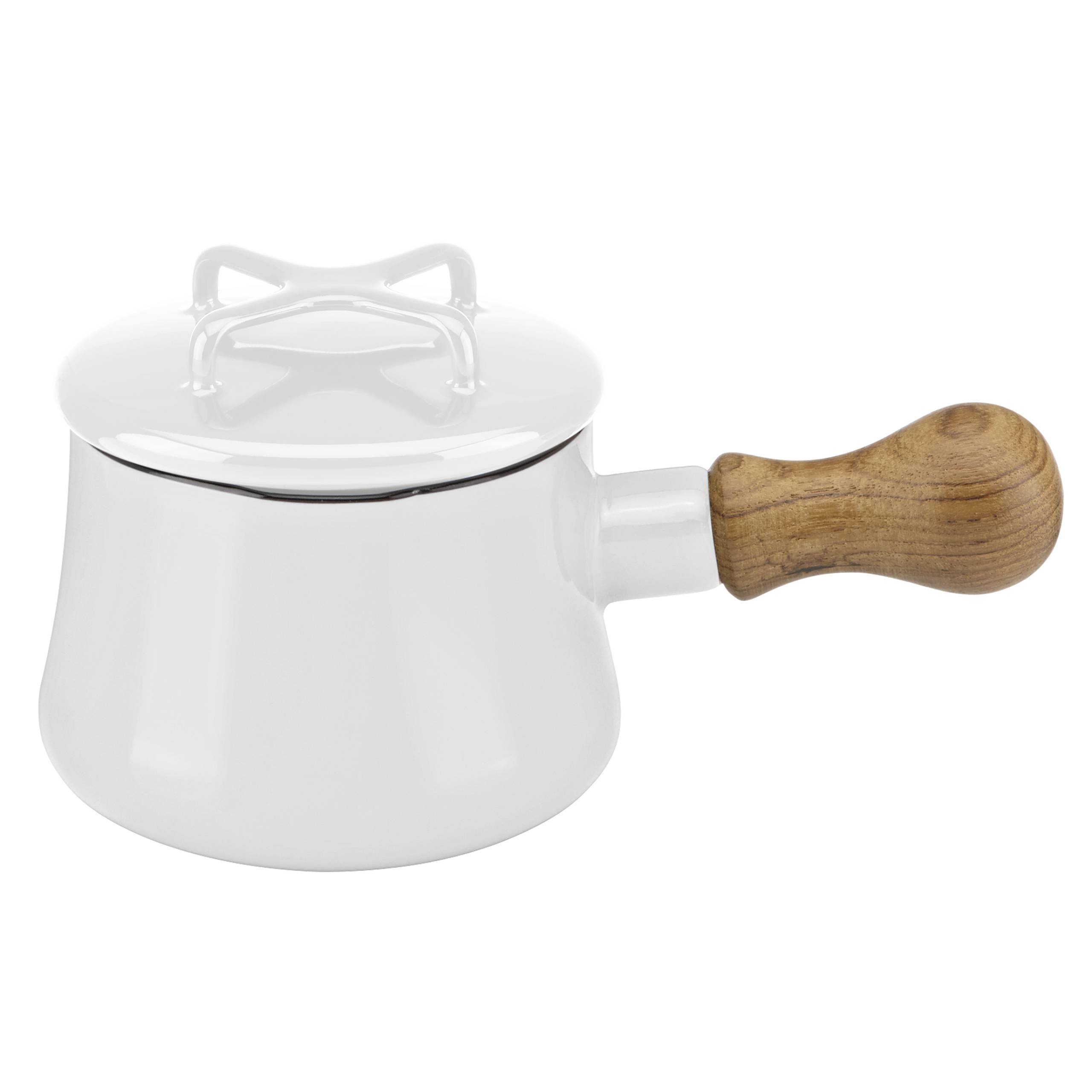Dansk Kobenstyle White Mini Saucepan - Small Ceramic Pot for Cooking, Boiling & Serving - Perfect for Sauces, Oatmeal & Small Portions in Kitchens & Dining