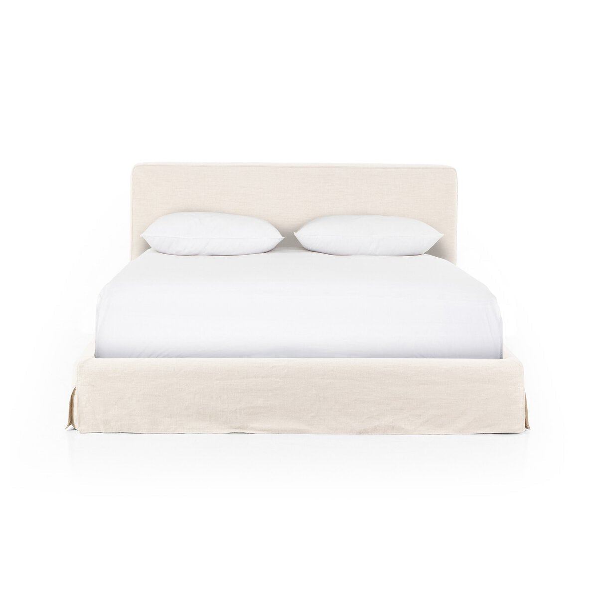 Adrian Slipcover Bed - Brussels Natural Queen Size - Perfect for Modern Bedrooms & Guest Rooms