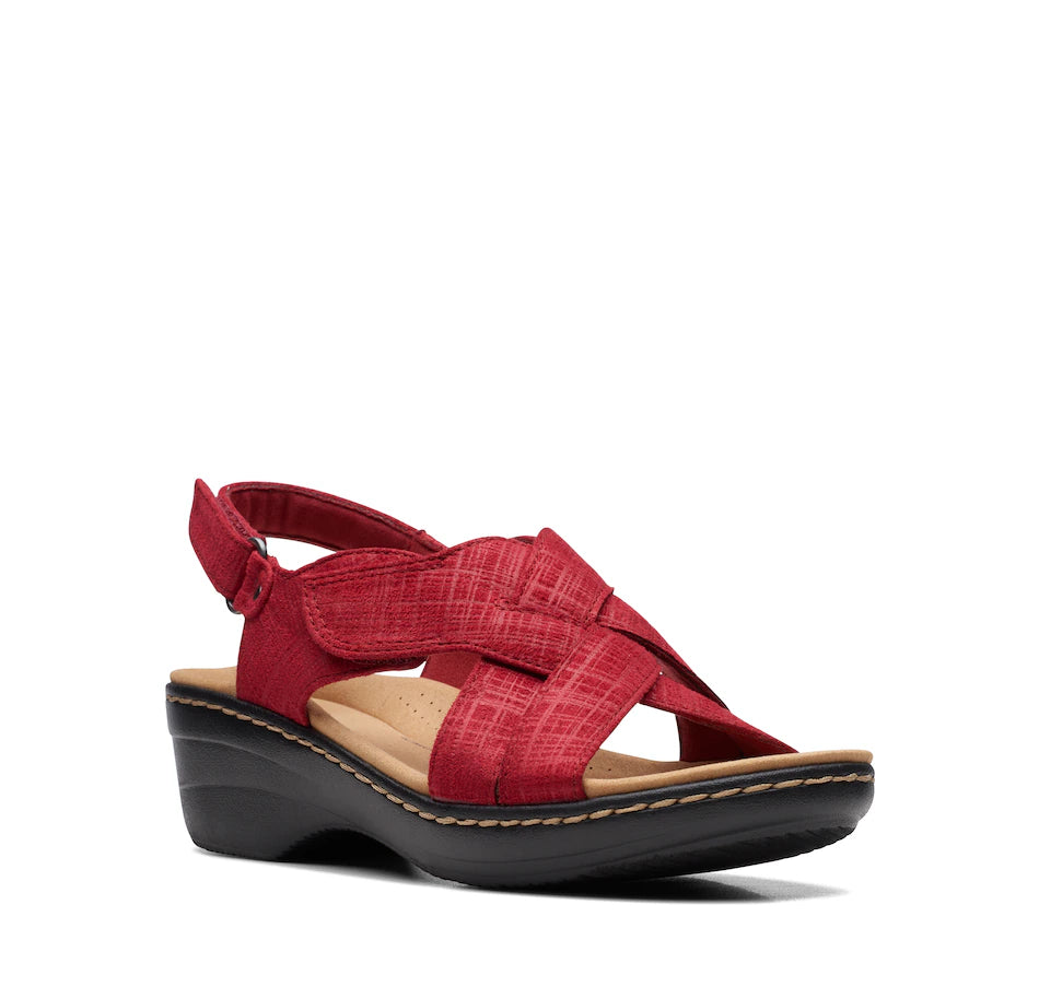 Clarks Merliah Echo Red 71296 Women's Comfortable Walking Shoes - Stylish & Lightweight for Everyday Wear, Work & Travel
