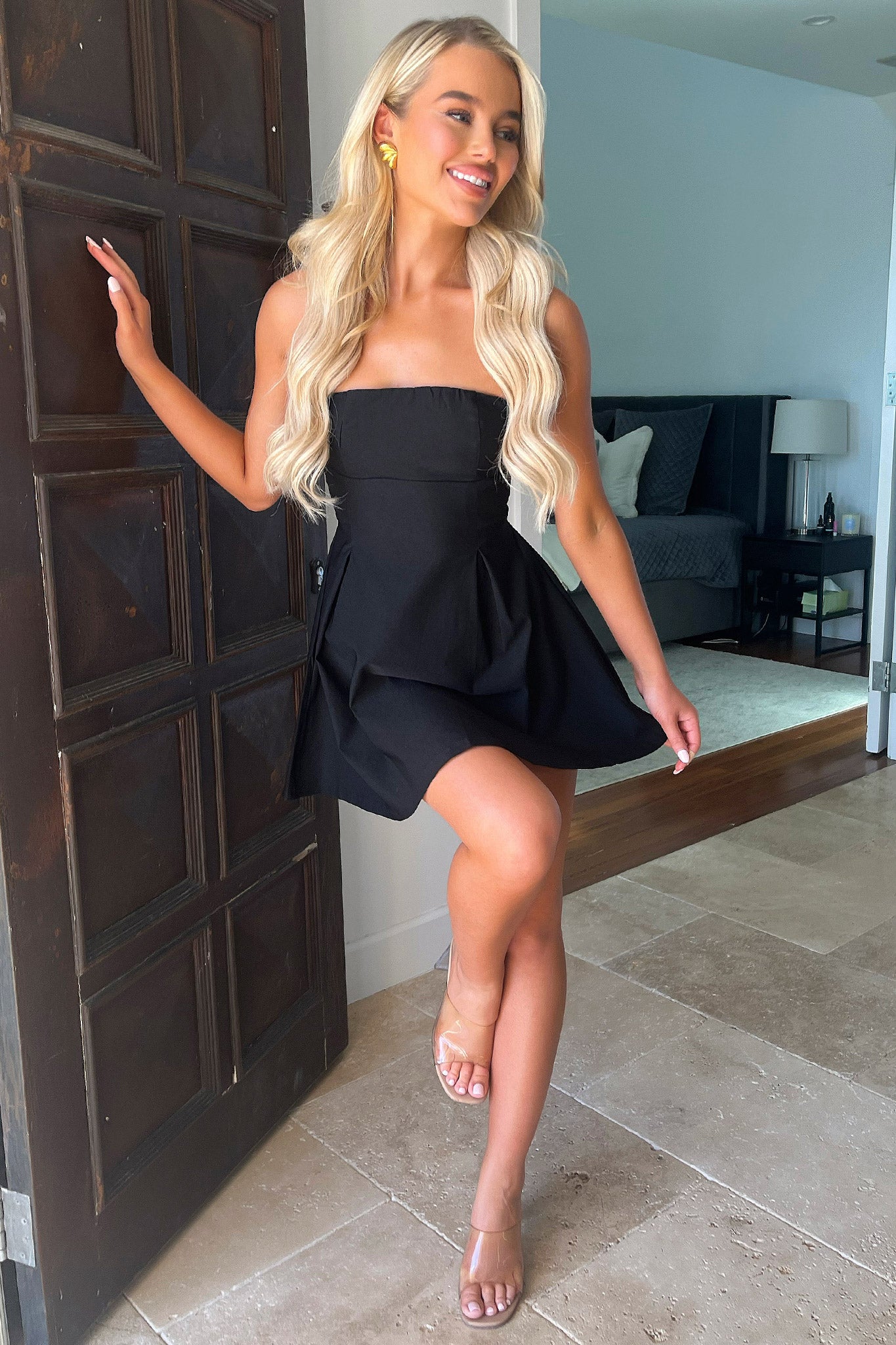Charlize Black Dress for Women - Elegant & Comfortable Formal Wear for Office, Party & Evening Events
