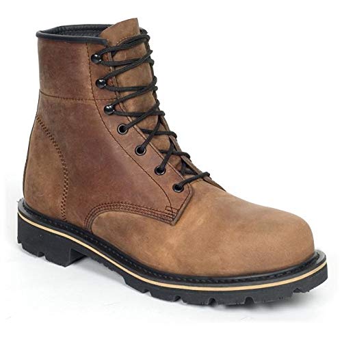 Lehigh Unisex Steel Toe Work Boots - Brown Safety Shoes Size 13 (ME) | OSHA Compliant, Slip Resistant, Electrical Hazard Protection for Construction, Warehouse & Industrial Work