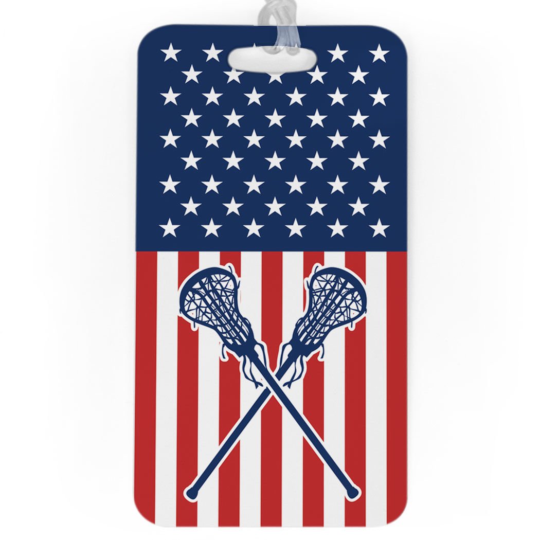 ChalkTalkSPORTS Girls Lacrosse Luggage Tag & Bag ID - Large Size Lacrosse Gear Accessory for USA Women's Lax Players - Perfect for Travel, Tournaments & Team Identification