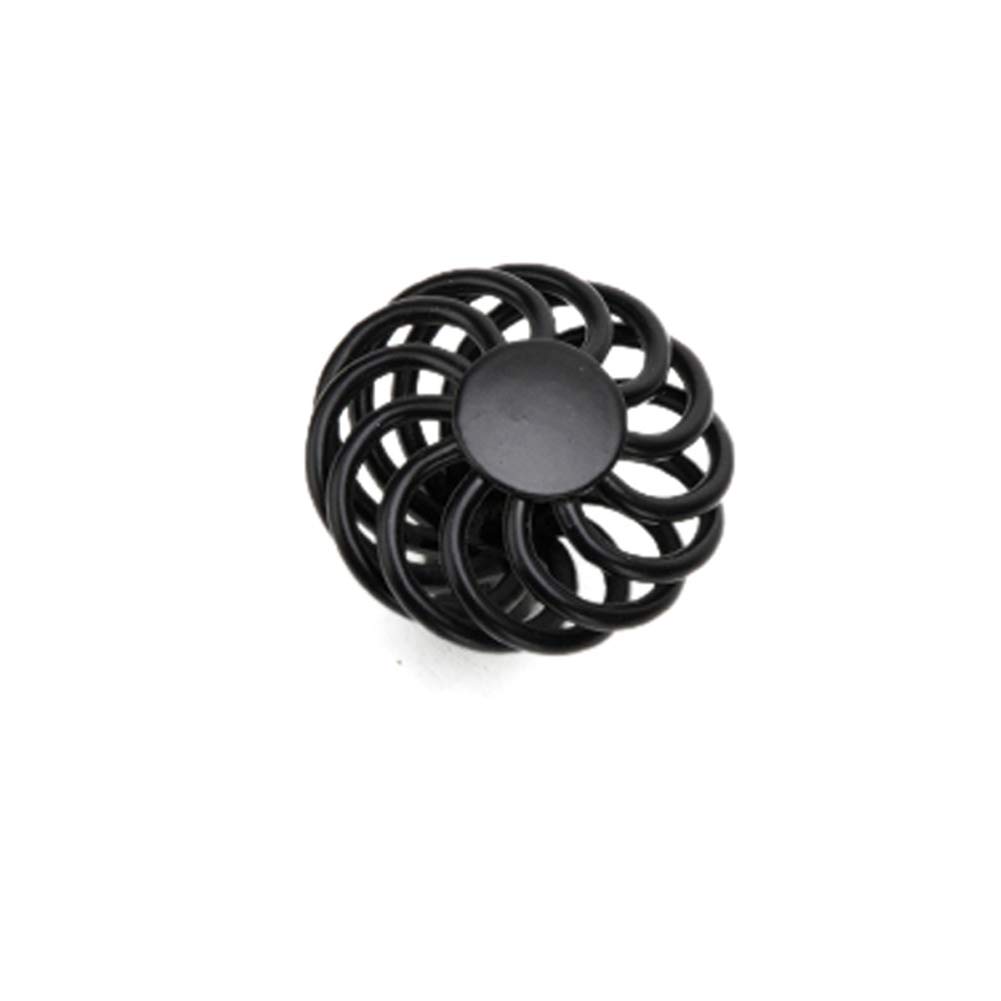 6 Pack Black Birdcage Cabinet Handles - Vintage Drawer Pulls for Kitchen & Bathroom