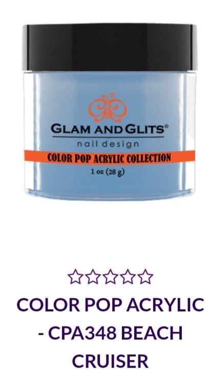 GLAM AND GLITS COLOR POP COLLECTIONS CPA348 - 1 oz Nail Polish in Beach Cruiser Shade | Vibrant Summer Nails for Pool Parties & Tropical Vacations