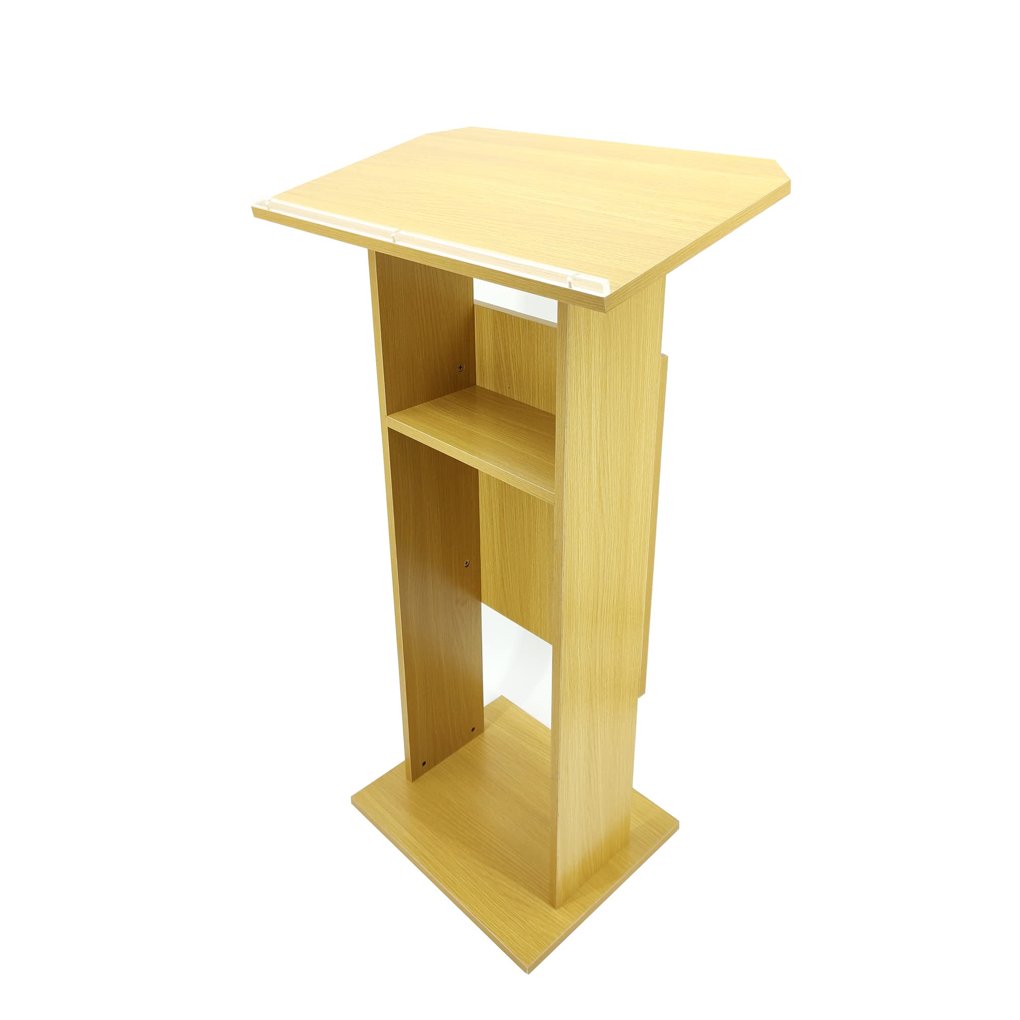 FixtureDisplays® Wooden Podium Lectern - MDF Wood Stand for Church, Wedding, Reception & Events - 14302 - Perfect for Speeches, Presentations & Ceremonies