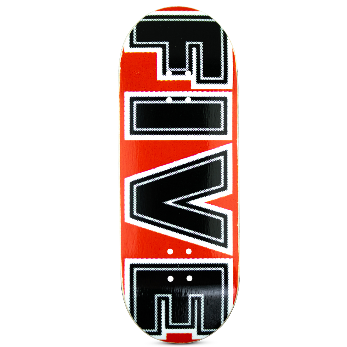 Five Luck Fingerboard Deck - Bold Red | Professional Mini Skateboard for Tricks & Stunts | Perfect for Kids, Teens & Fingerboard Enthusiasts | Indoor & Outdoor Play