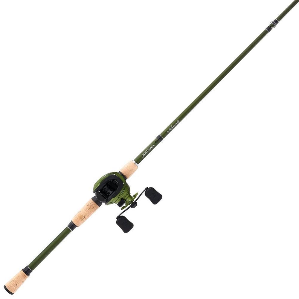 Pflueger Monarch Low Profile Baitcast Reel and Fishing Rod Combo - Lightweight Freshwater Fishing Gear for Bass, Walleye & Trout | Perfect for Shore Fishing & Boat Angling