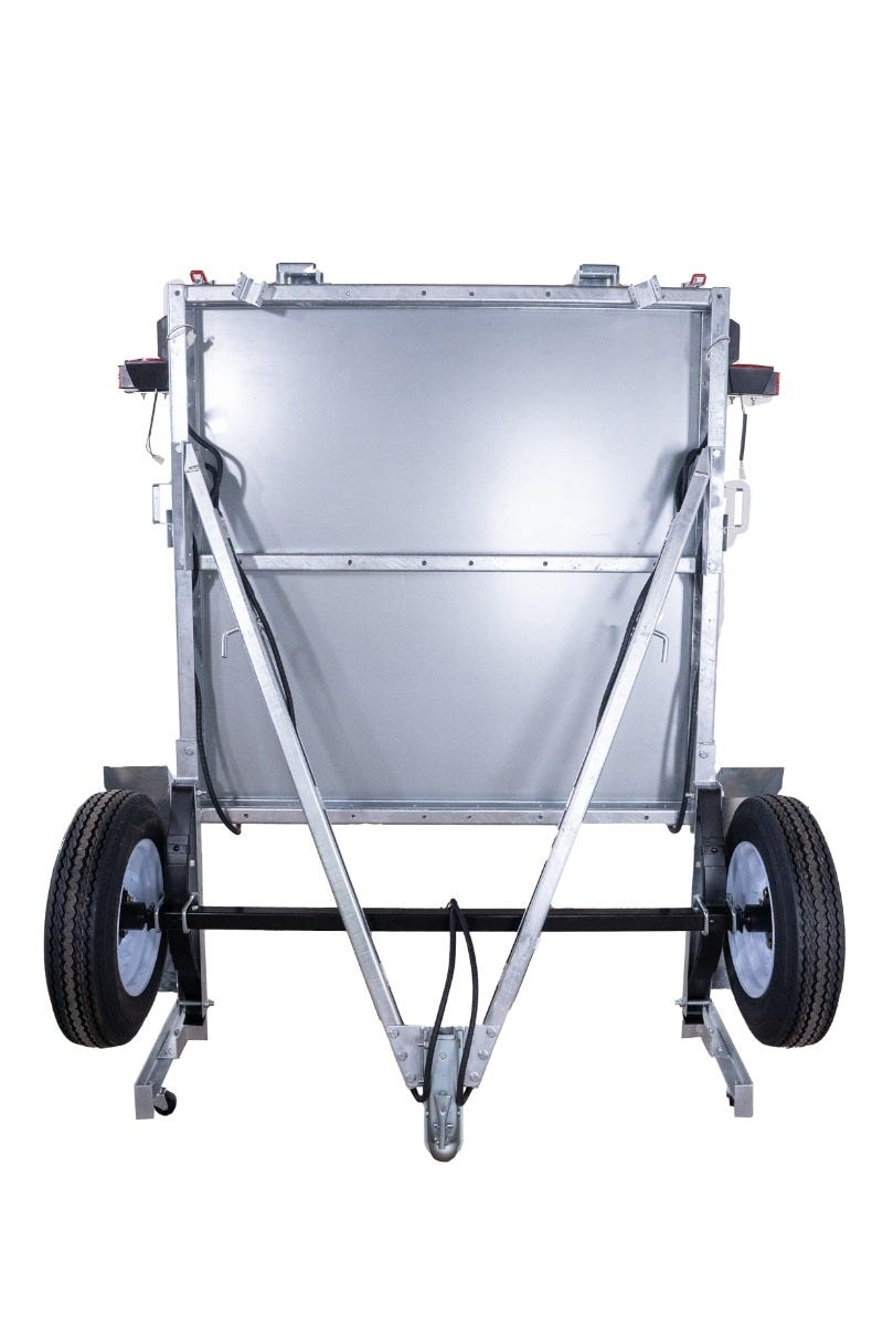 DK2 MFT4X8G 4x8 Folding Utility Trailer Kit - 1450 lbs Capacity, Galvanized Steel Construction, Silver Finish - Perfect for Hauling Equipment, Yard Work & DIY Projects