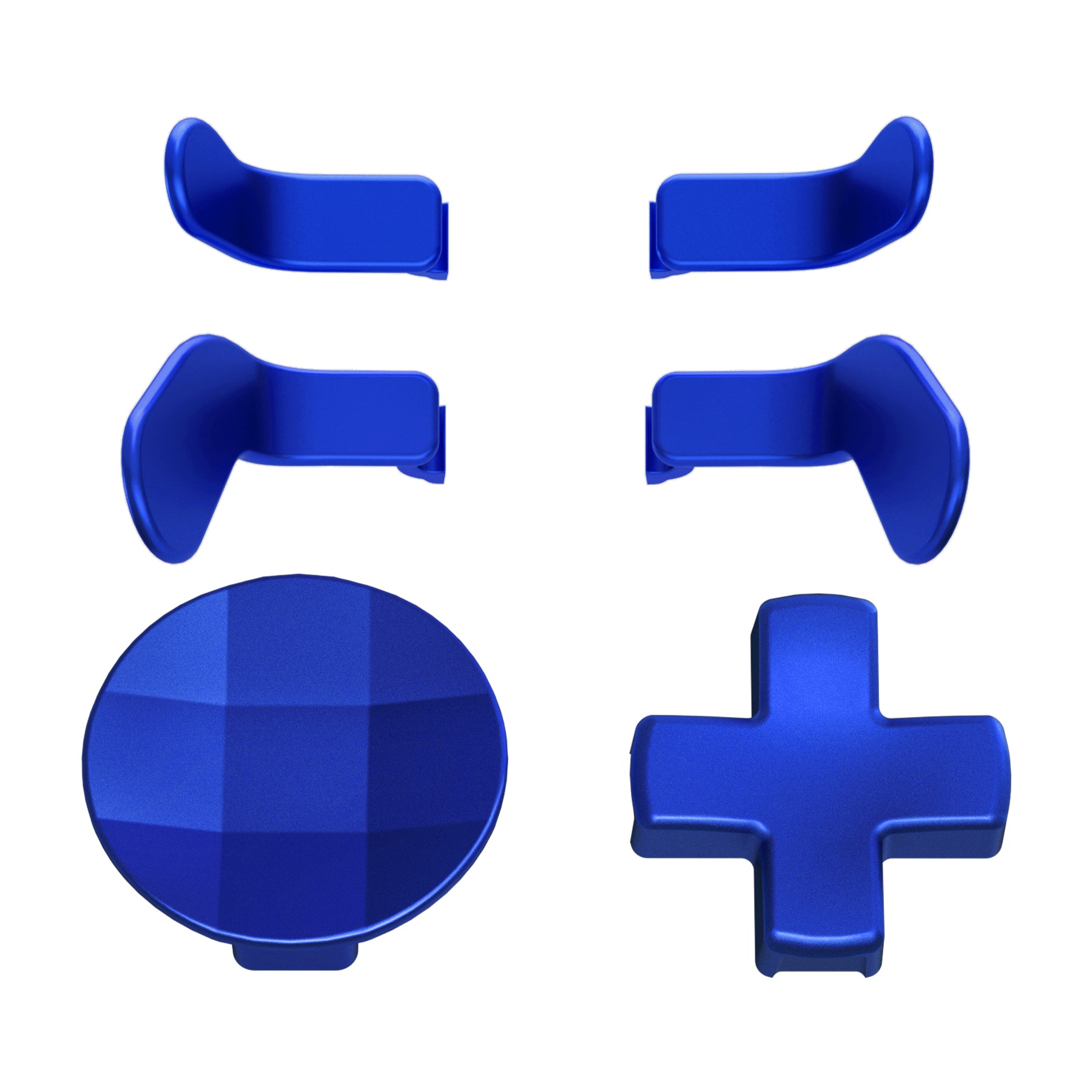 eXtremeRate 6-in-1 Replacement Kit - Metallic Magnetic Stainless Steel Back Paddles & D-Pads for Xbox One Elite/Elite Series 2/Elite 2 Core Controller (Blue) - Premium Gaming Accessories for Enhanced Control & Performance