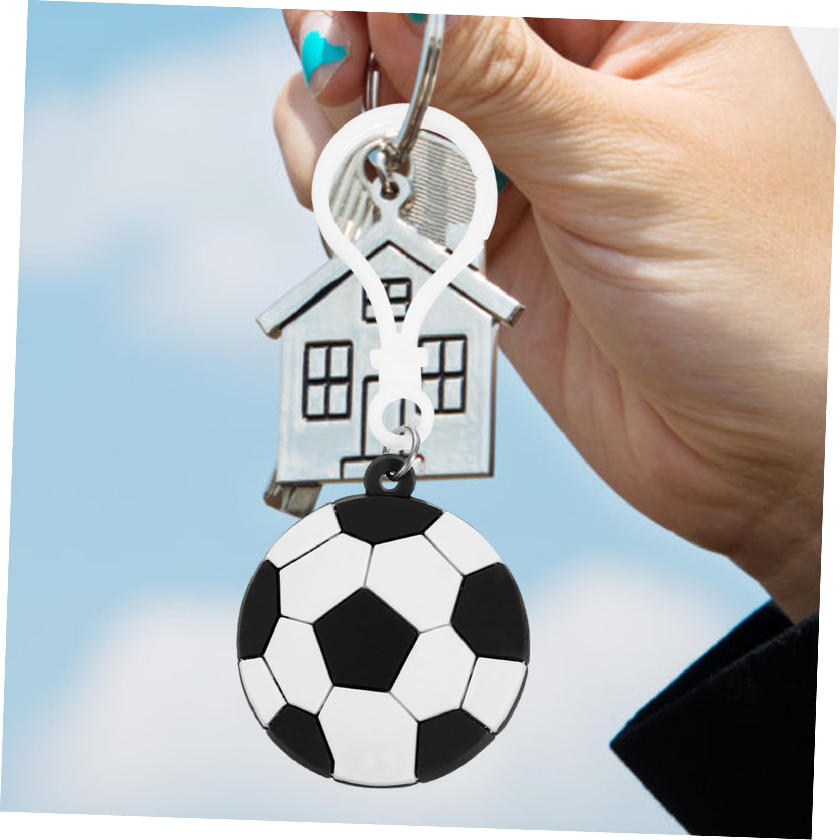 OHPHCALL 10Pcs Soccer Keychain for Boys - Mini Football Keyring Gift for Soccer Players, Team Rewards & Sports Enthusiasts - Perfect for Backpacks, Gyms & Game Day Accessories