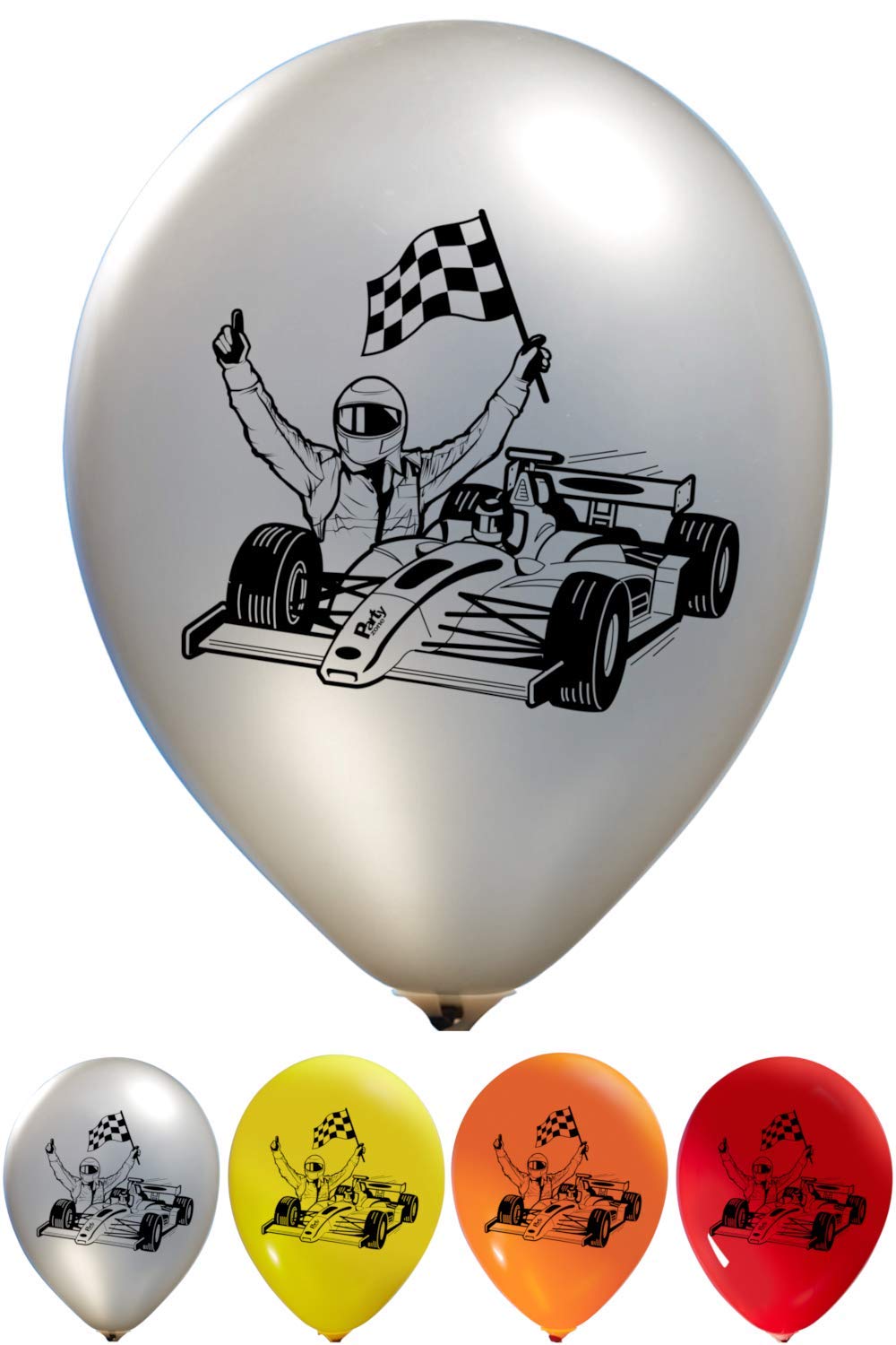 16pcs Race Car Balloons Set - 12