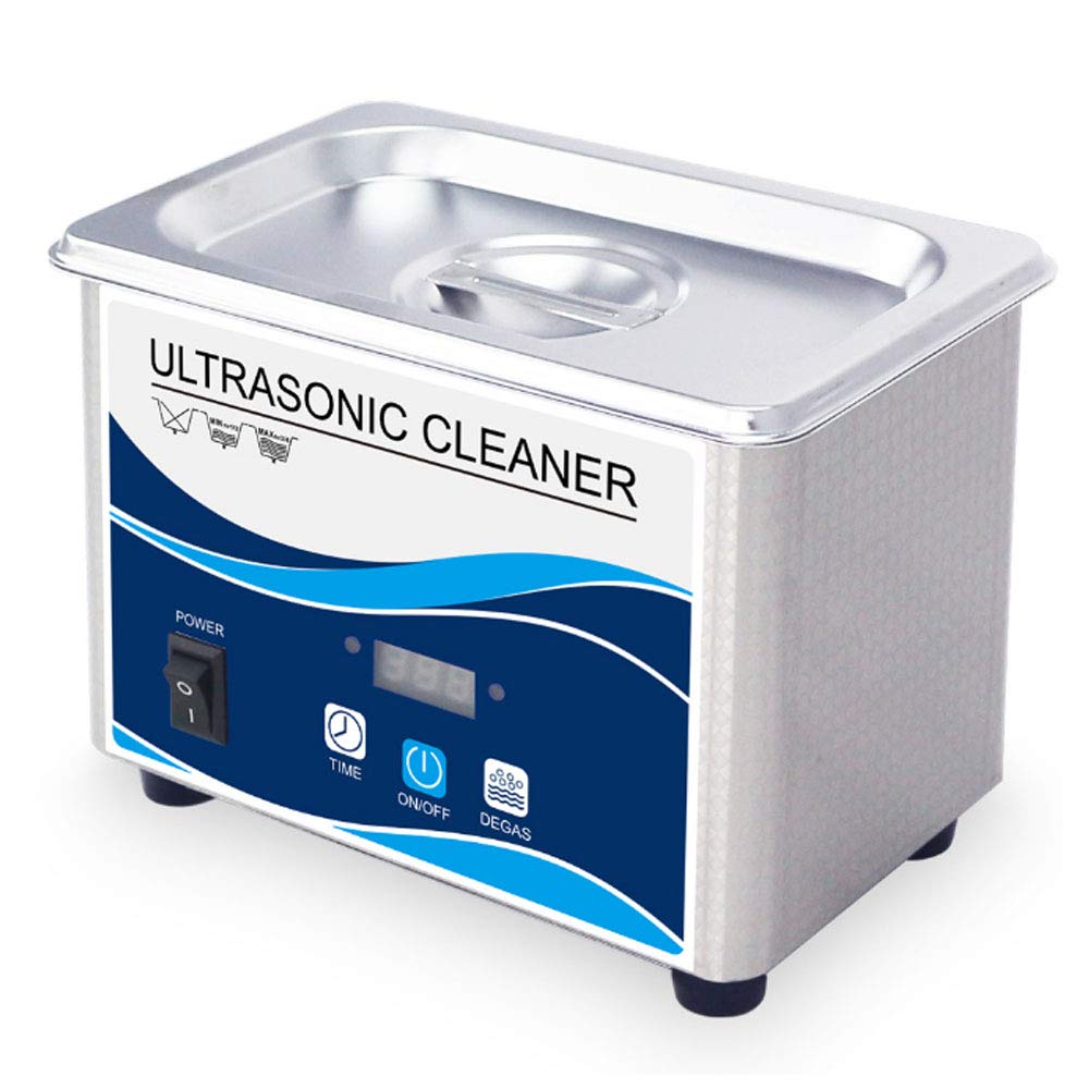 Professional Ultrasonic Cleaner 0.8-1.3L Stainless Steel with Heater & Timer - Perfect for Eyeglasses, Jewelry, Watches, Fruits - Home & Commercial Use