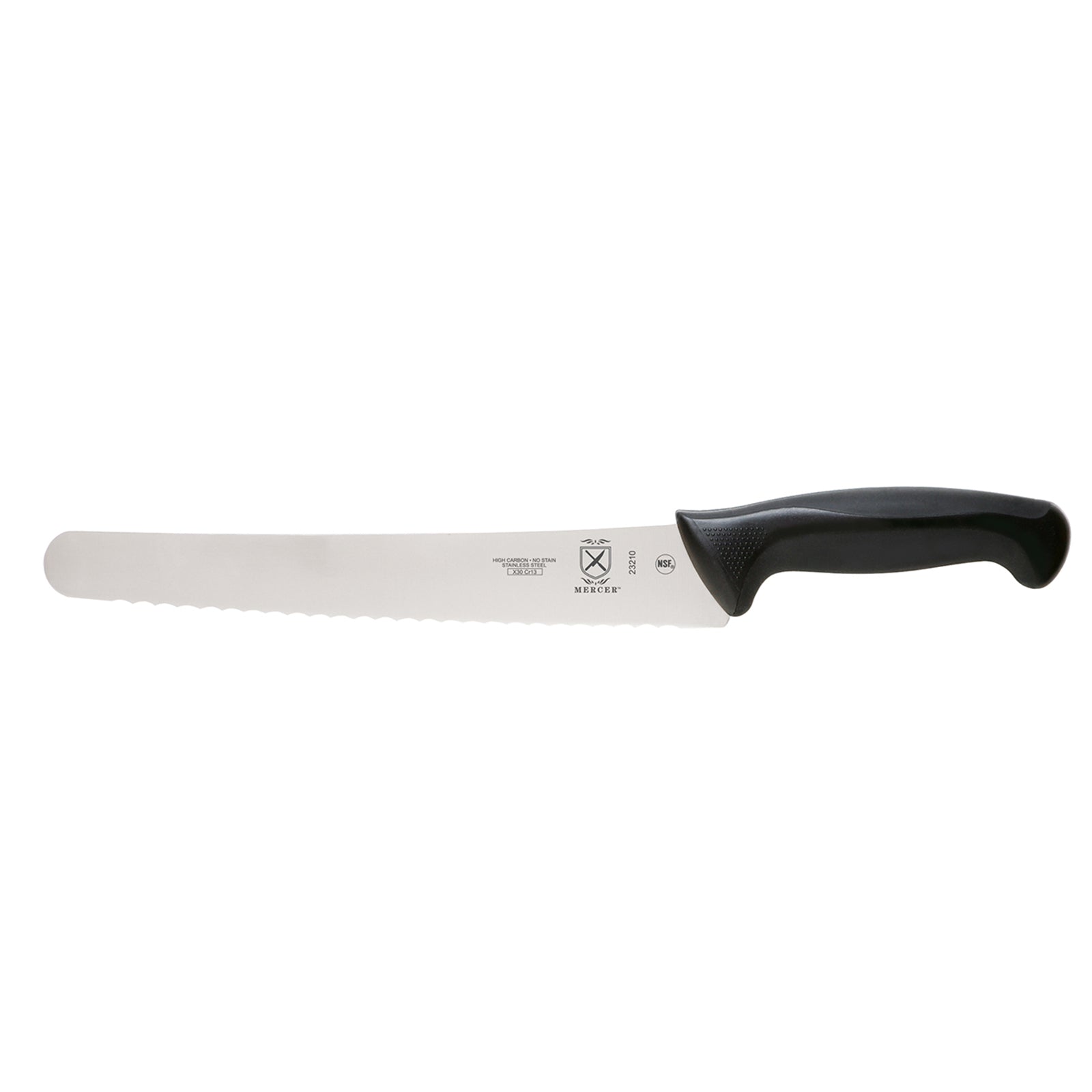 Mercer Culinary Millennia 10-Inch Bread Knife - Black Handle - Perfect for Slicing Bread, Cakes & Pastries - Ideal for Home Bakers & Professional Chefs