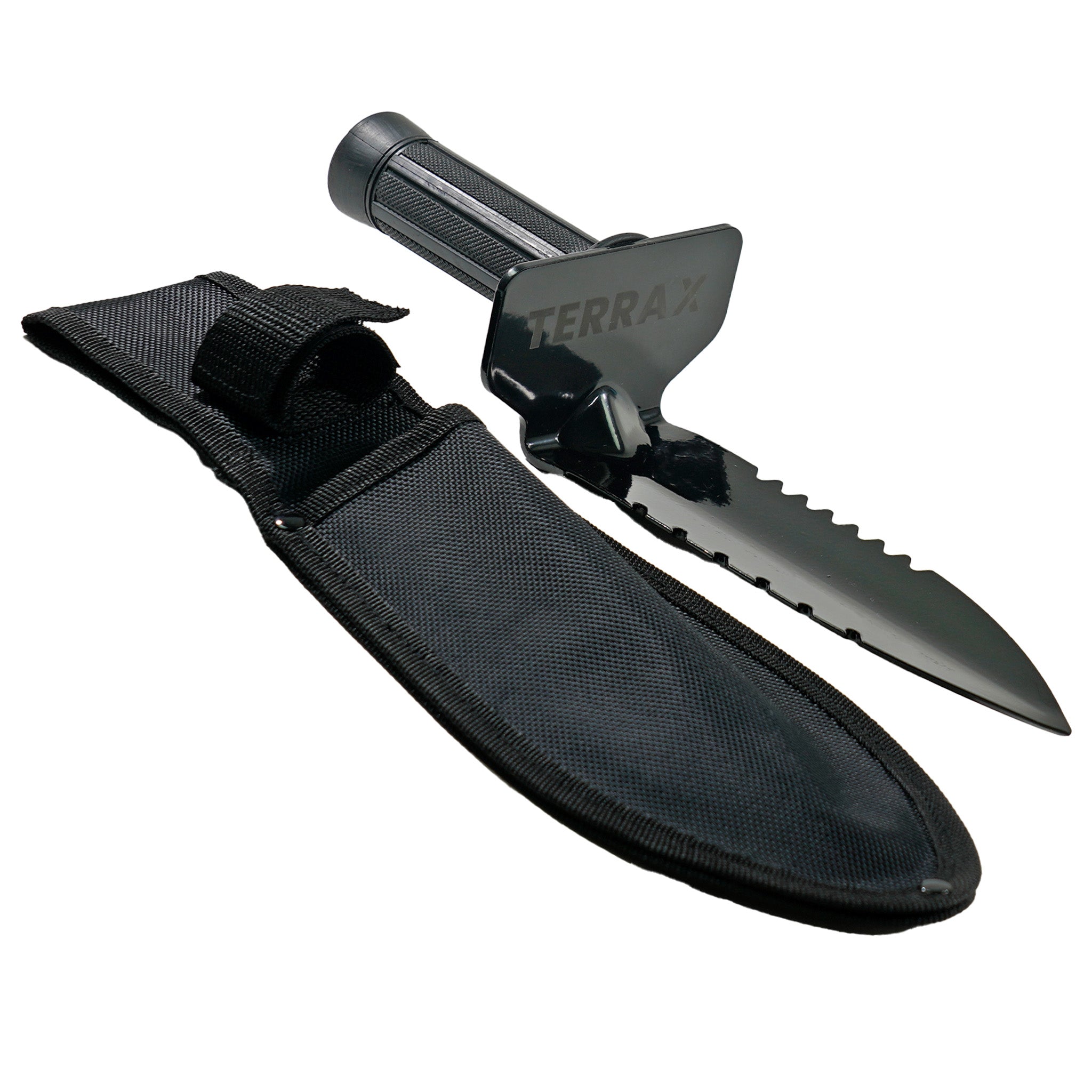 TerraX Heavy Duty Hand Digger Shovel with Belt Sheath & Finds Pouch - Perfect for Gardening, Camping, and Outdoor Adventures