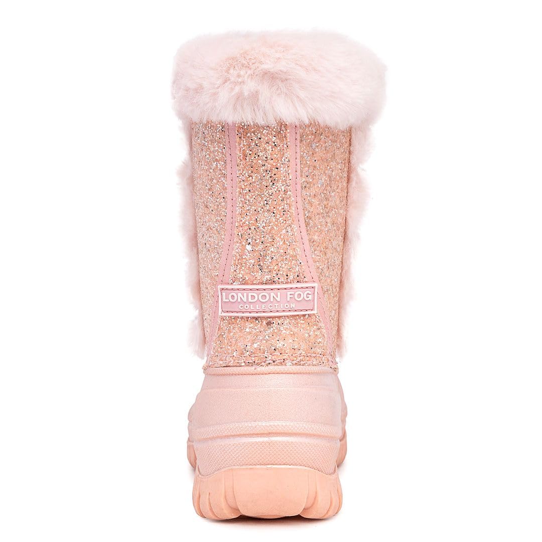 London Fog Girls' Icelyn Cold Weather Snow Boots - Warm Lined Winter Boots for Toddler & Youth - Perfect for Snow Days, School & Outdoor Play
