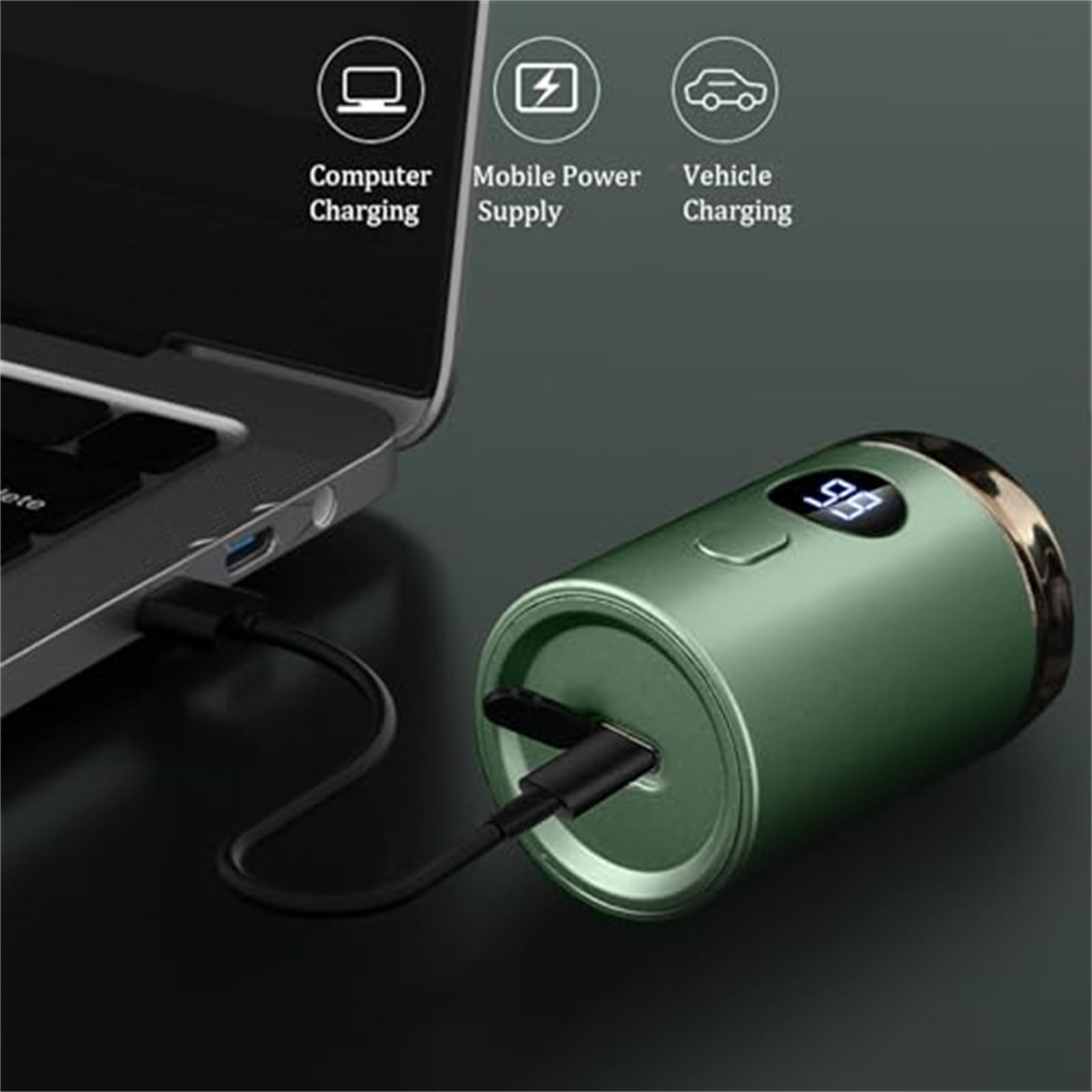 Vishopee Mini Portable Electric Shaver for Men - Rechargeable & Washable Travel Razor, Green | Perfect for Travel, Gym & Daily Grooming