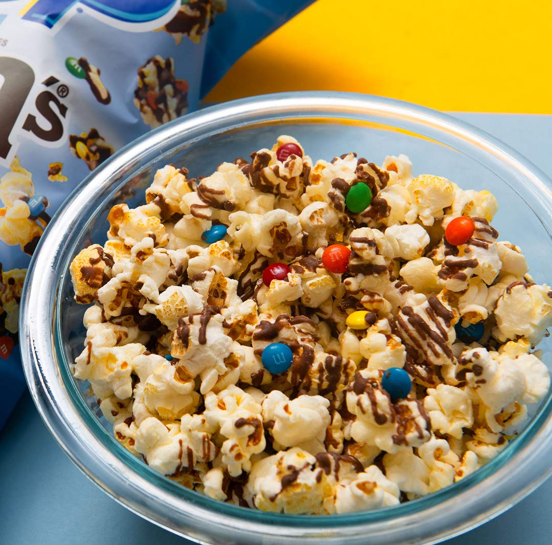 M&M's Mini Candy Coated Popcorn - 5.25oz Bags (Pack of 12) | Real M&M's Candy Pieces | Movie Night Snacks, Party Favors & Office Treats