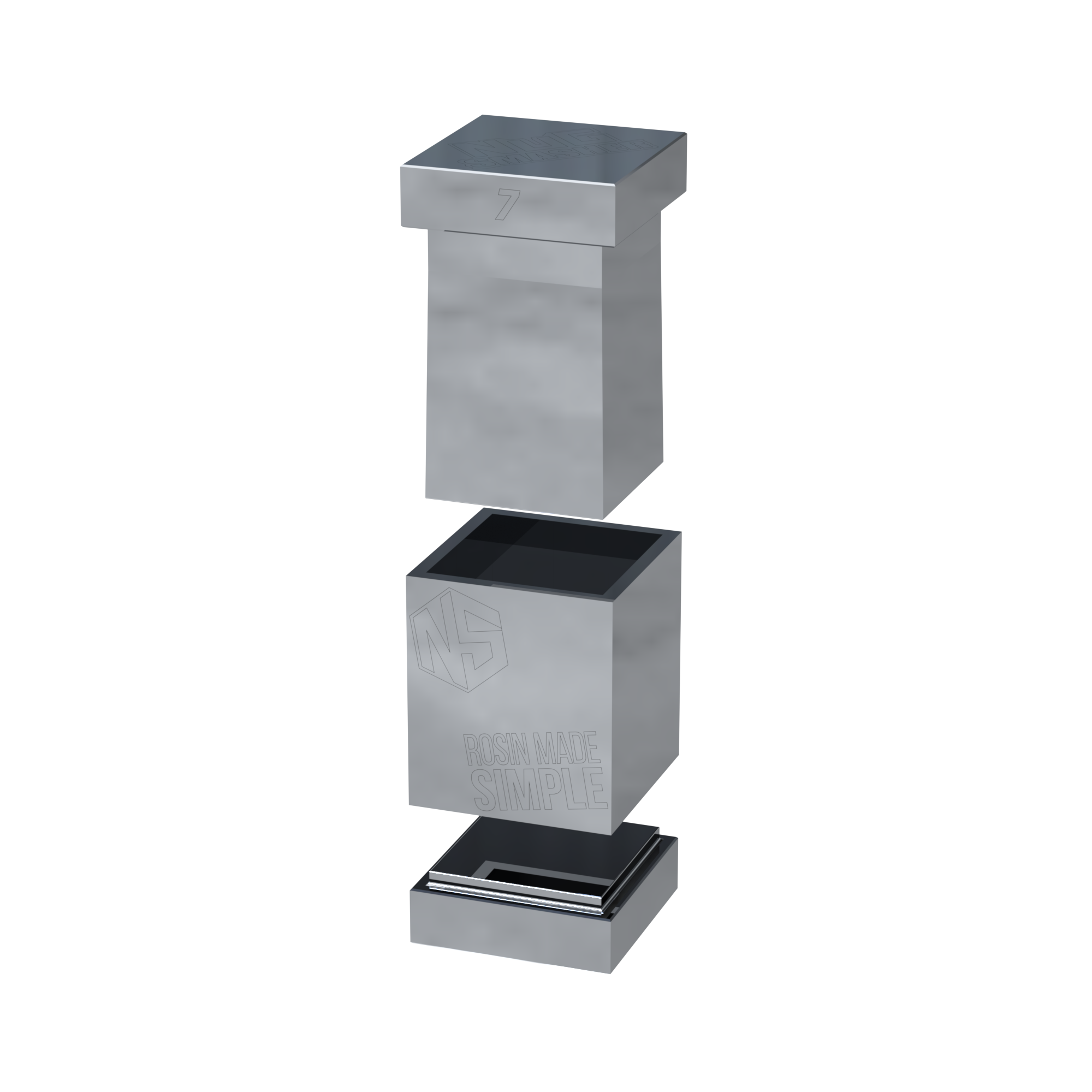 NugSmasher 7g Square Pro Pre Press Mold for Rosin Extraction - Perfect for DIY Rosin Pressing at Home or Small Business Use