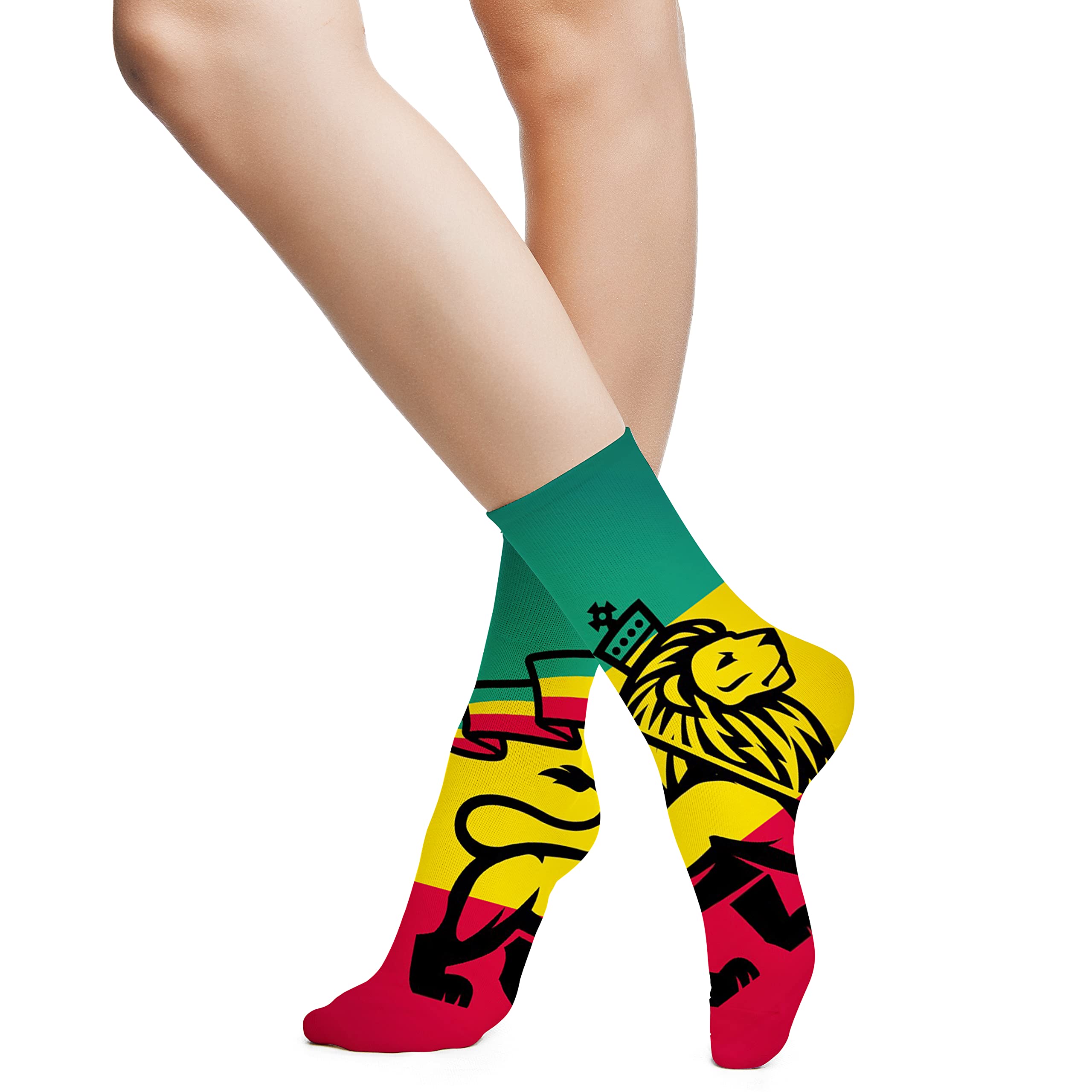Fubido Funky Colorful Cushion Sport Socks - Athletic Cushioned Running Performance Crew Socks for Men & Women - Perfect for Running, Gym Workouts & Everyday Comfort