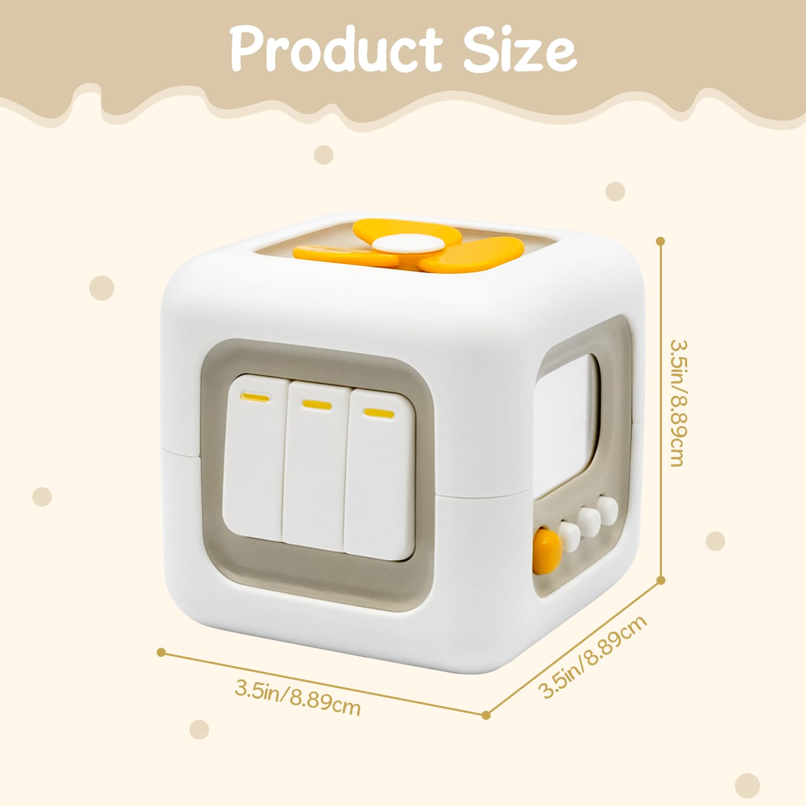 Montessori Toys for 1 Year Old - Sensory Busy Cube Travel Toy for Toddlers 1-3 Years | Educational Learning & Developmental Baby Toys 12-18 Months | First Birthday Gift for Boys & Girls | Perfect for Airplane, Car Rides & Quiet Playtime