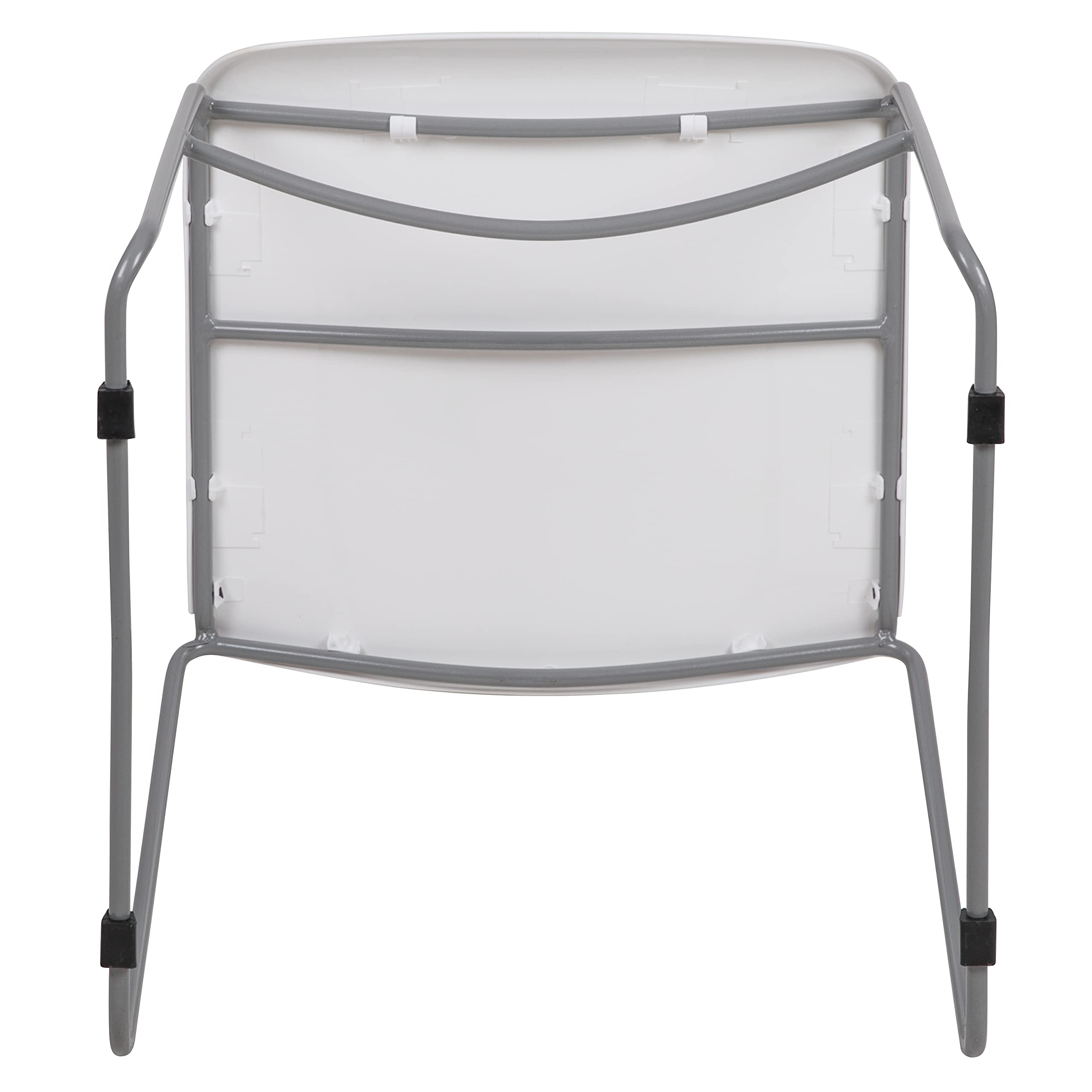 5 Pack White Ultra-Compact Stackable School Chairs - Lightweight Office Guest Chairs & Student Chairs for Classrooms, Events, and Small Spaces