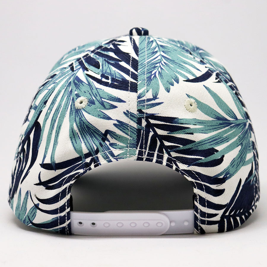 VT Shield Logo Tropical Print Snapback Hat - Stylish Adjustable Baseball Cap for Men & Women - Perfect for Beach, Summer Outfits & Outdoor Activities