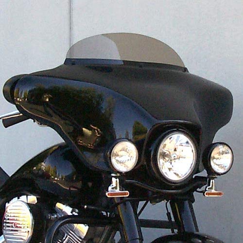 Black Front Outer with Inner Batwing Upper Fairing Cowl for 1996-2013 Harley Davidson Touring Electra Glide, Street Glide & Trike Models | Motorcycle Wind Protection & Custom Styling Upgrade