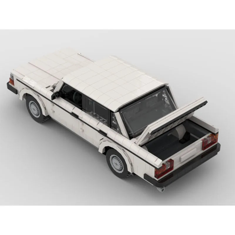 1711pcs MOC 155929 Volvo 240 Sedan Building Blocks Set - DIY Car Model Kit for Adults & Teens - Perfect for Home Decoration, Gift & Collector's Display