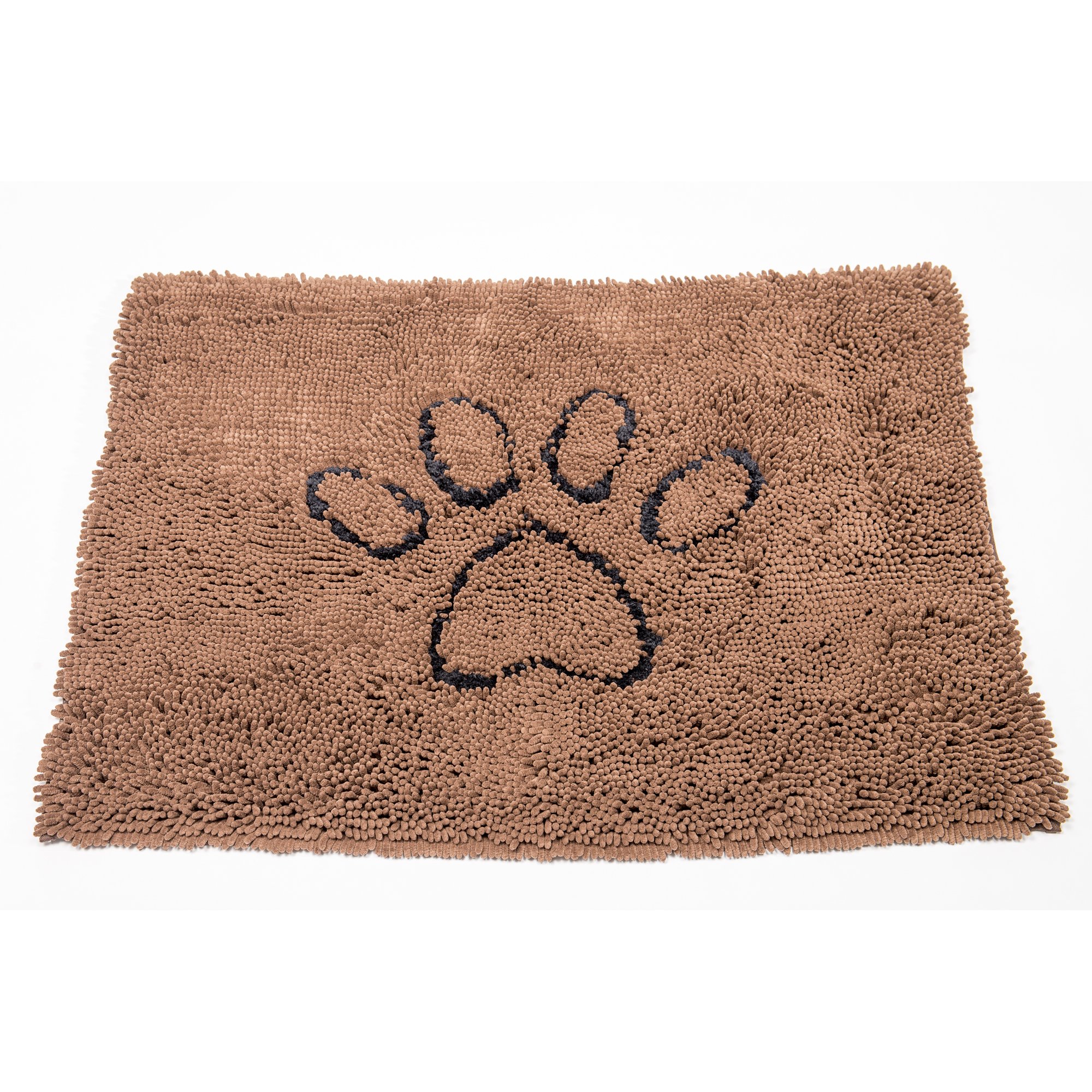 Dog Gone Smart Dirty Dog Microfiber Doormat - Super Absorbent, Machine Washable with Non-Slip Backing, Medium Size, Brown - Perfect for Entryways, Mudrooms & Pet Areas