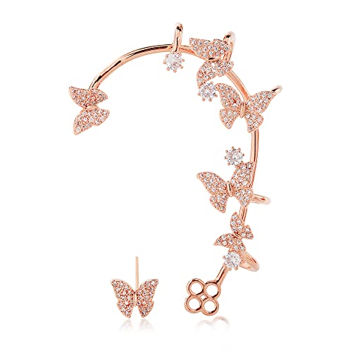 Rose Gold Butterfly Cartilage Ear Cuff