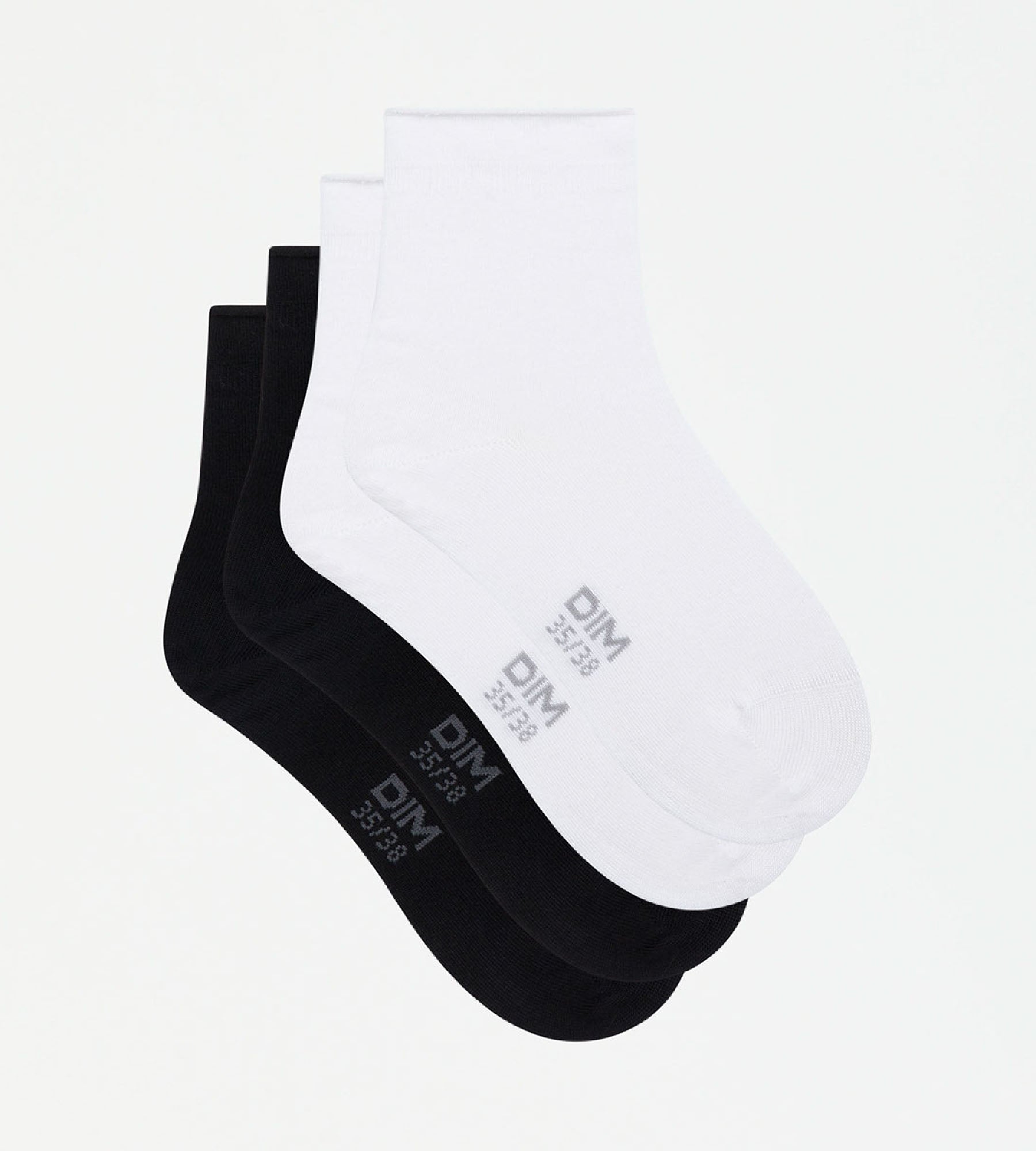 2 Pairs Women's Black & White Modal Socks - Soft & Breathable for Everyday Comfort - Perfect for Workouts, Yoga & Casual Wear