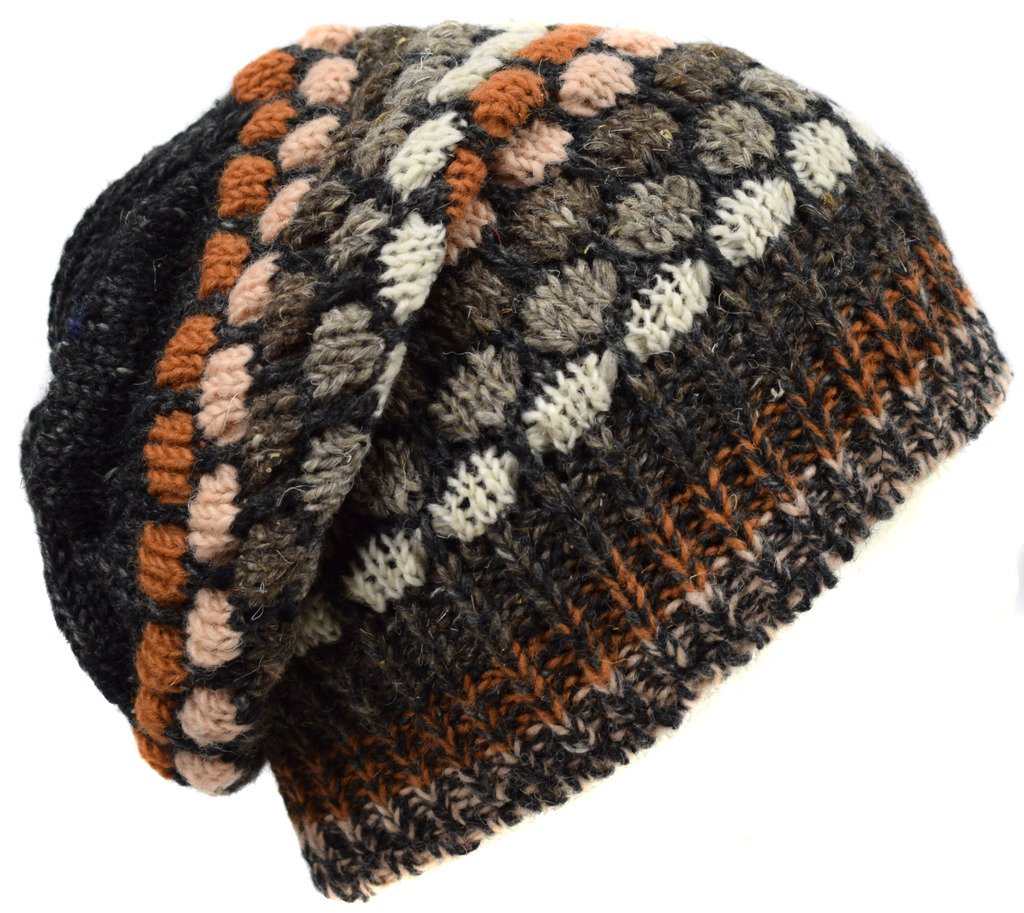 Warm Gheri Wool Knitted Fleece Lined Beanie Hat for Men & Women - Winter Multicolor Skull Cap for Outdoor Activities, Skiing, Hiking, and Cold Weather Protection