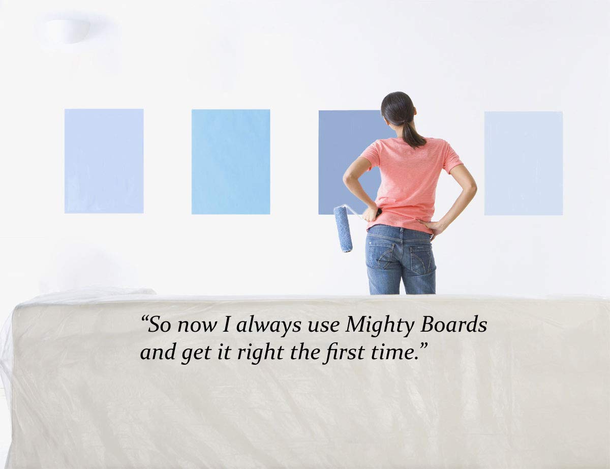 Large Paint Sample Boards for Testing Paint Colors - 6 Pack White | Perfect for Home Decor, Interior Design & DIY Projects