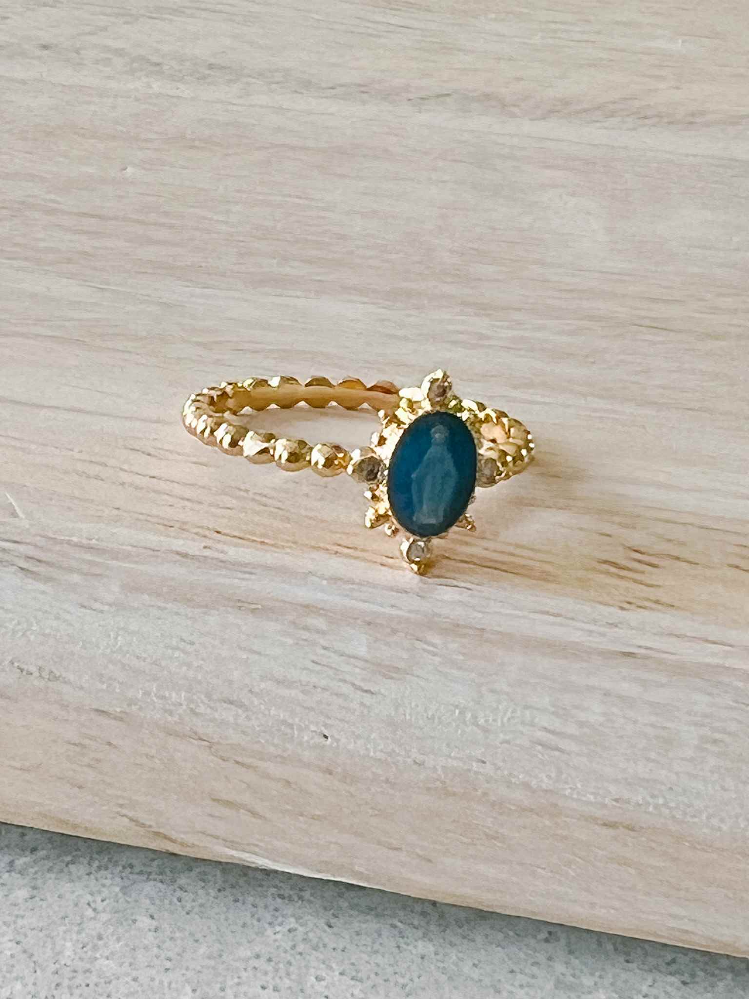 Lady Lourdes Ring - Elegant French Blue Cubic Zirconia Silver Ring for Women | Perfect for Weddings, Anniversaries & Special Occasions