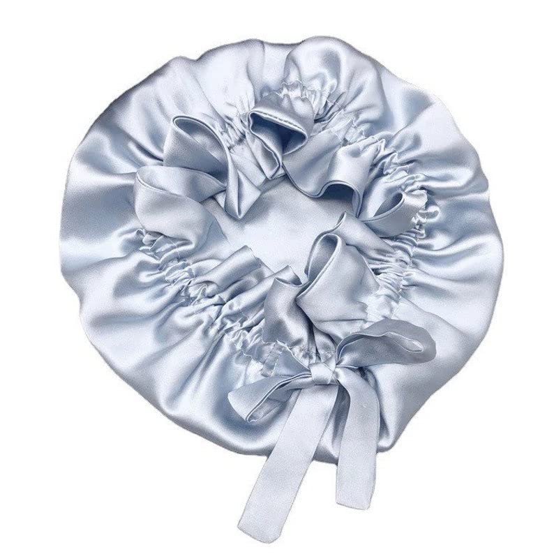 Atrube Premium Satin Silk Bonnet for Women - Reversible Sleep Cap with Adjustable Tie Band & Drawstring | Soft Hair Protection for Nighttime & Travel (Pack of 1, Multicolor) | Perfect for Curly, Natural & Protective Hairstyles